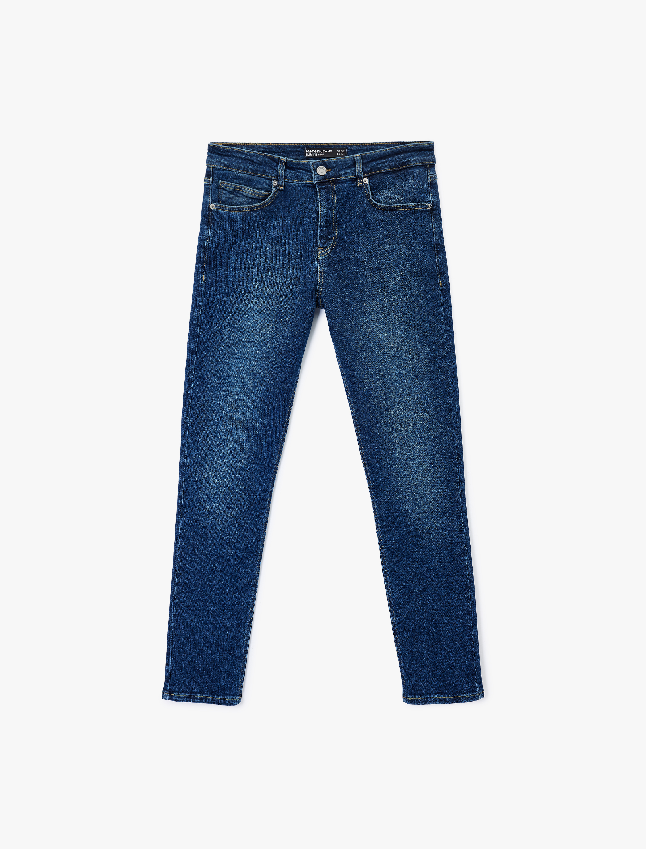   Normal Bel Cepli Pamuklu Slim Fit Jean Pantolon - Brad Jean