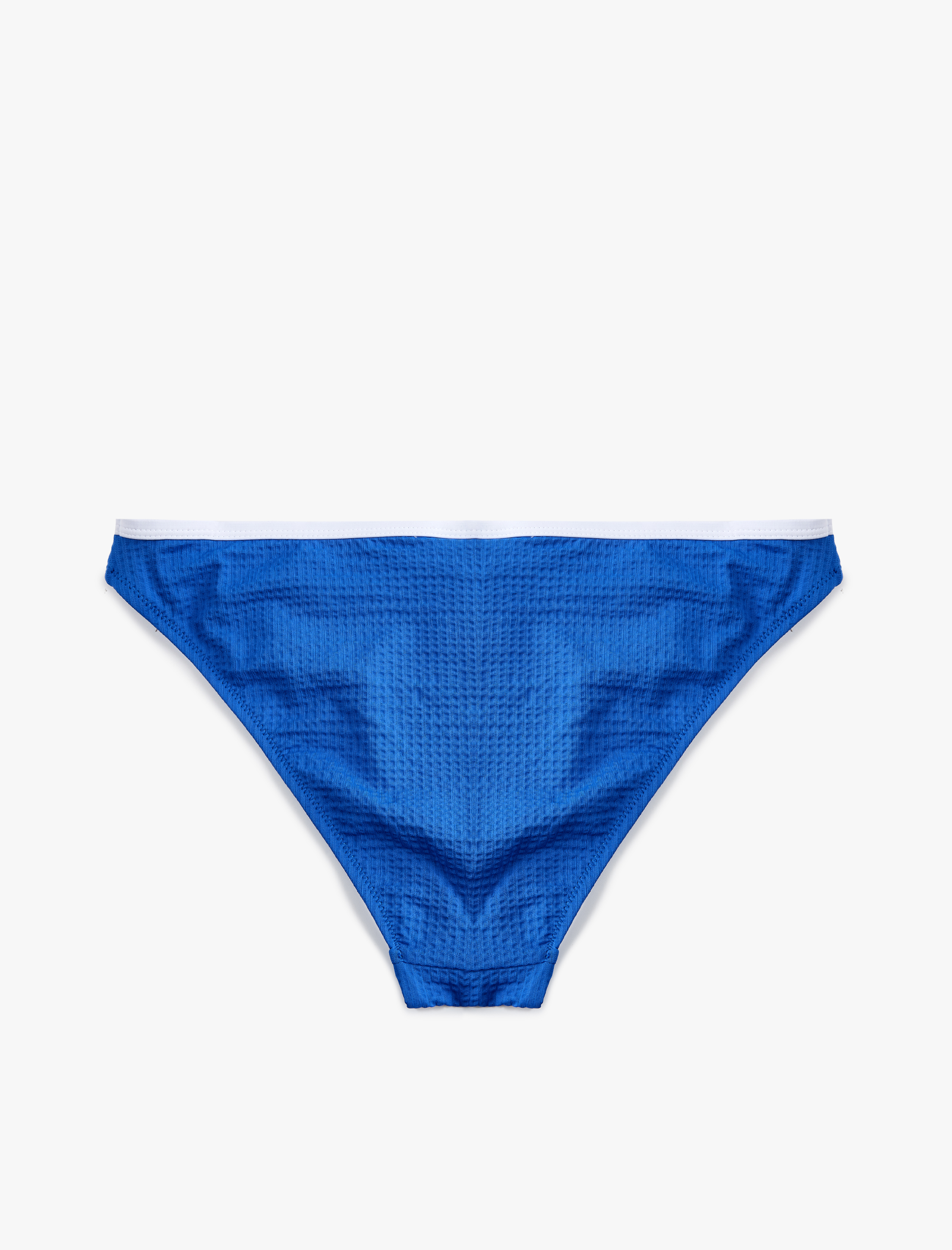   Koton X Sibil Çetinkaya - Renk Kontrastlı Dokulu Kobalt Mavi Bikini Altı