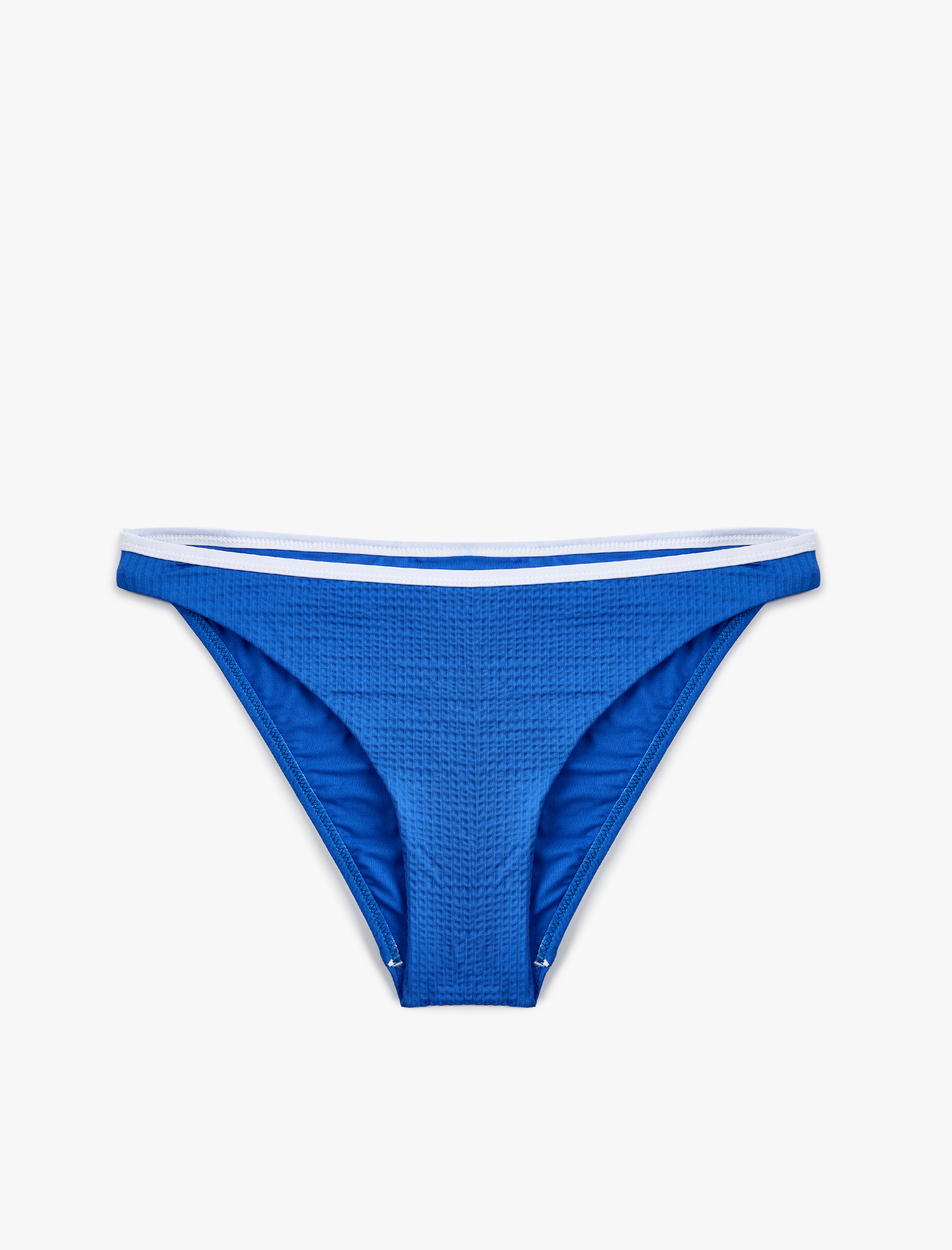  Koton X Sibil Çetinkaya - Renk Kontrastlı Dokulu Kobalt Mavi Bikini Altı