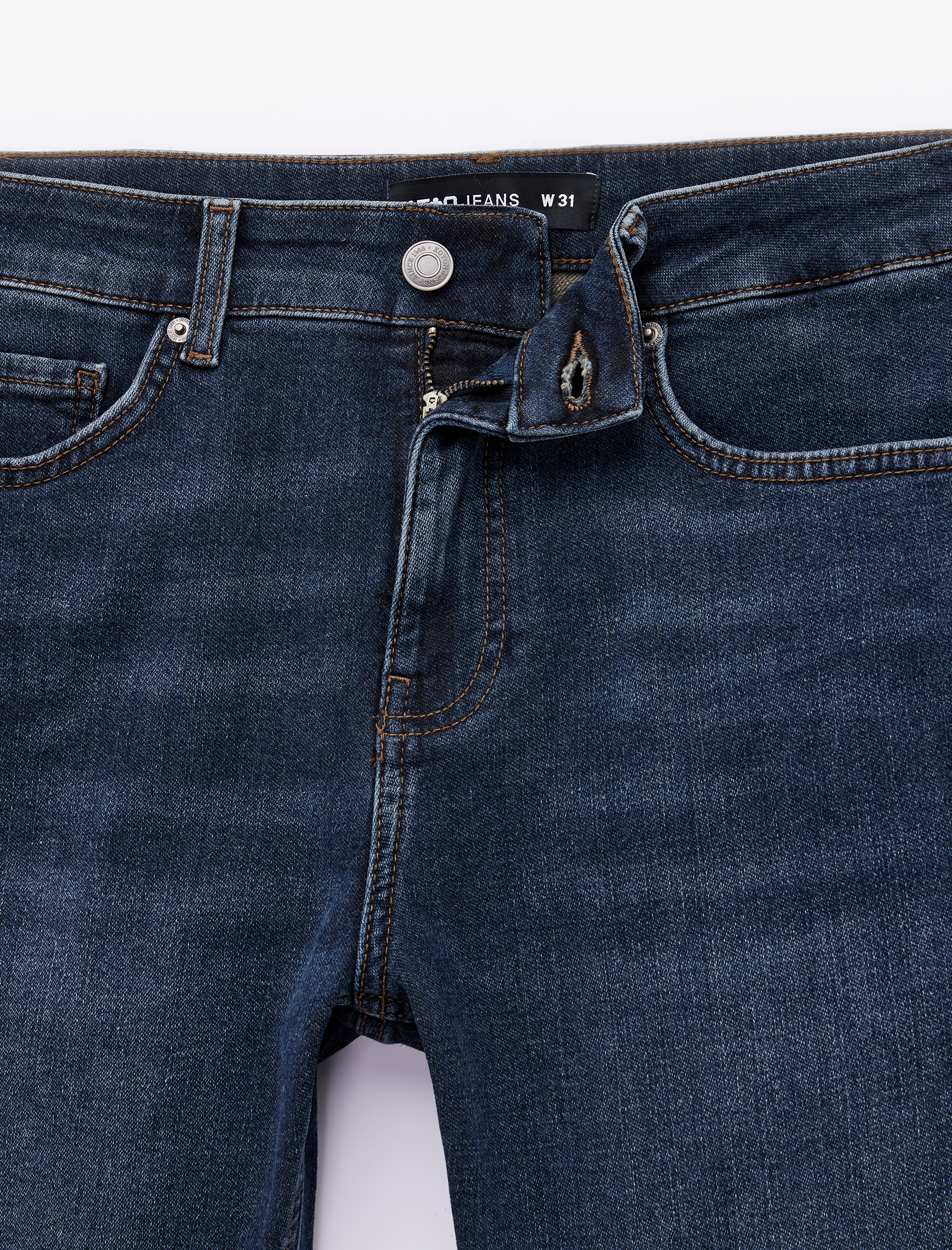   Normal Bel Pamuklu Bermuda Slim Fit Jean Şort