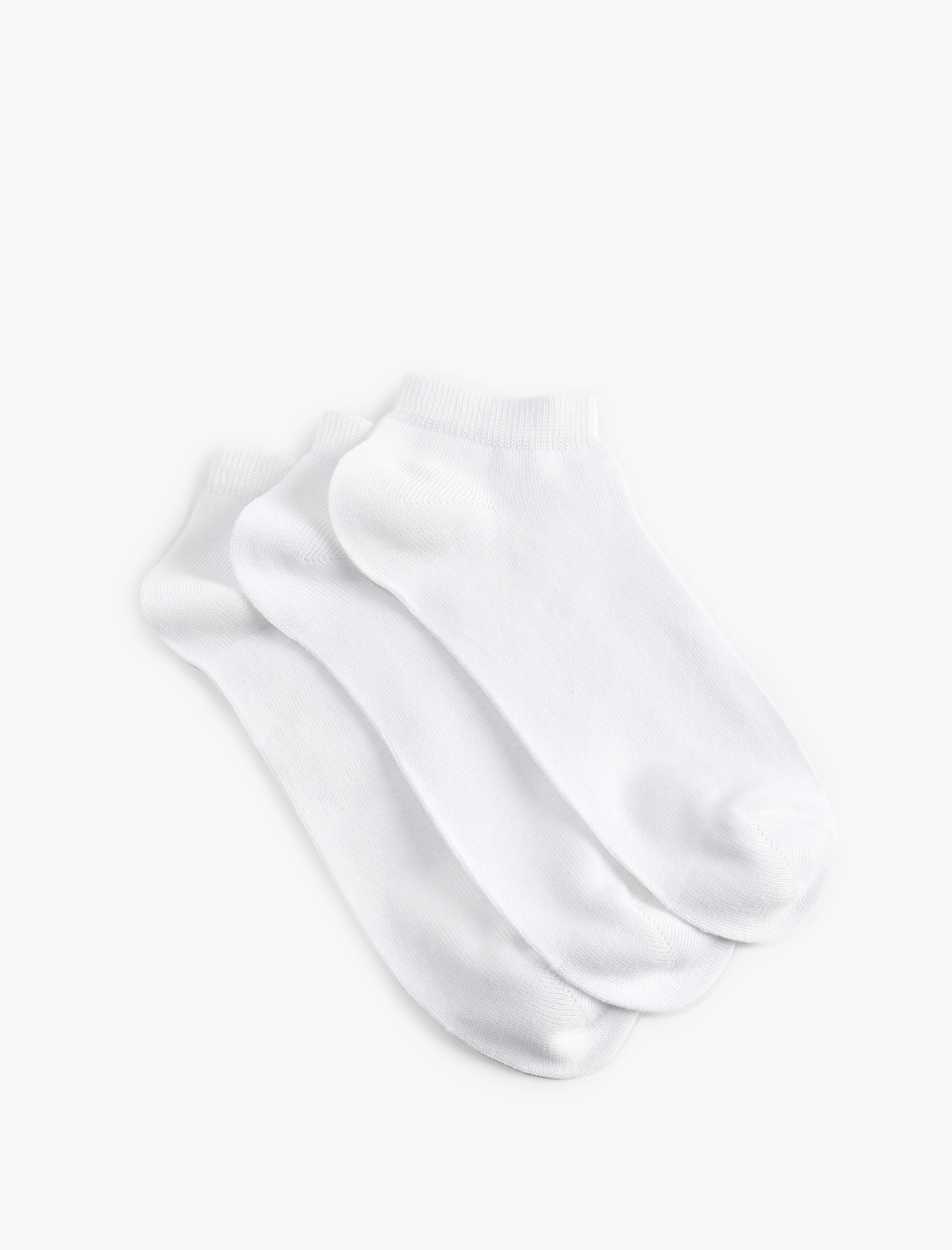  Kadın Basic Pamuklu 3'lü Patik Çorap Seti