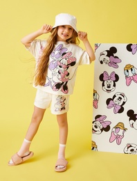 Minnie Mouse ve Daisy Duck Baskılı Şort  Lisanslı