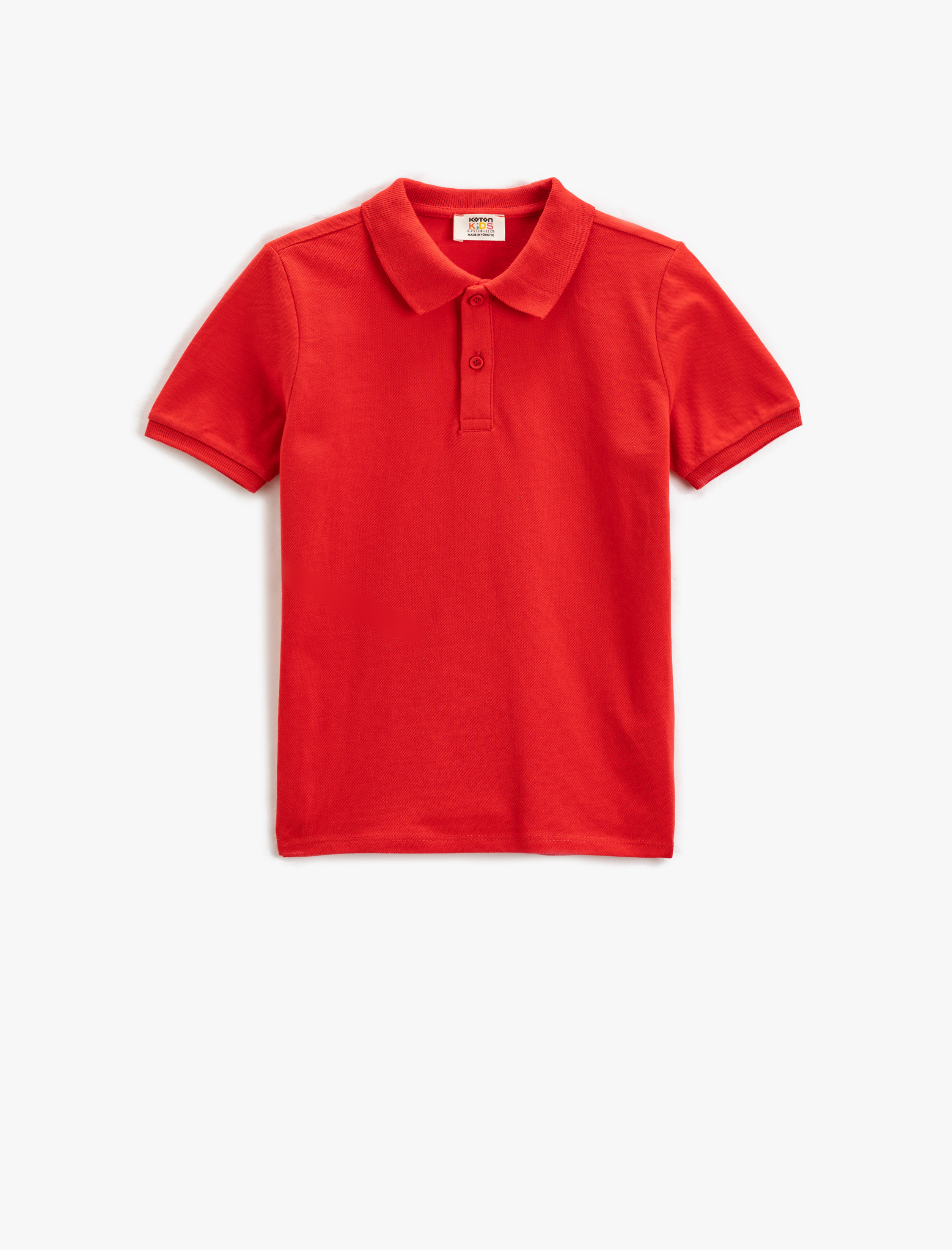  Erkek Çocuk Basic Polo Yaka Tişört Kısa Kollu Düğme Detaylı