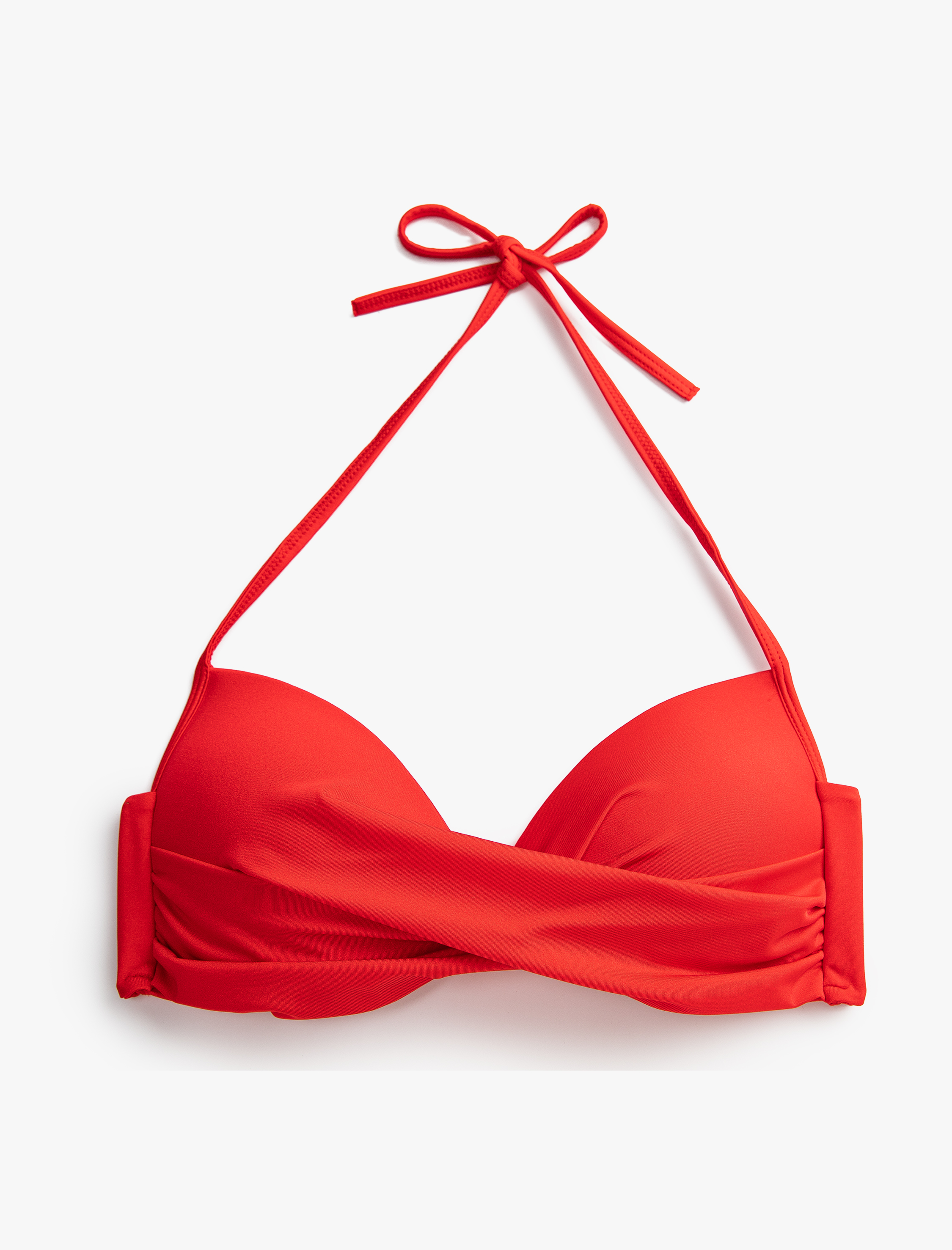   Bikini Üstü Dolgulu Drapeli Boyundan Bağlamalı