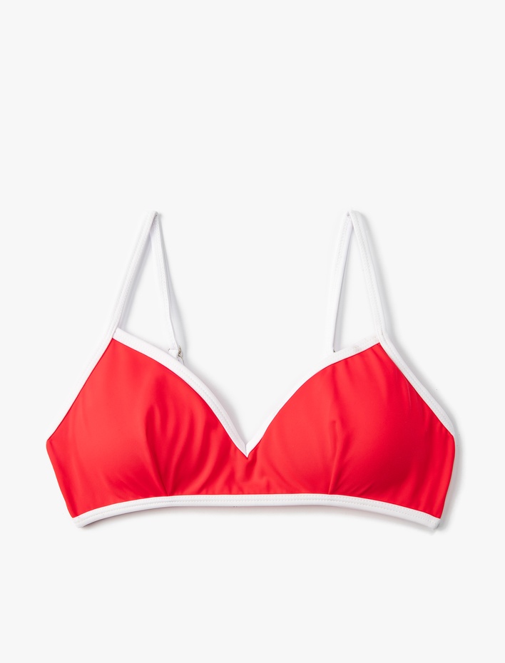  Üçgen Bikini Üstü Biye Detaylı Kaplı