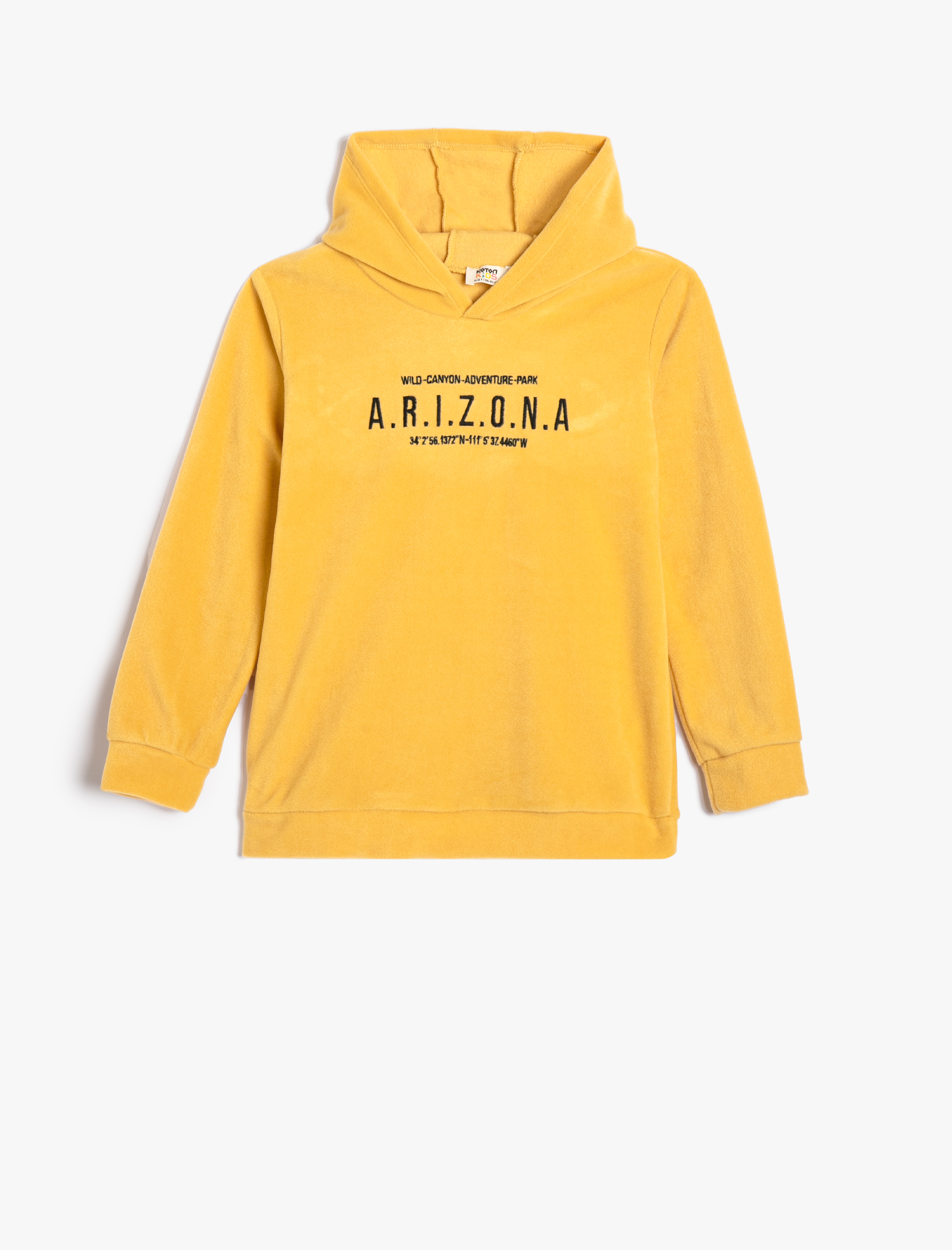  Erkek Çocuk Kapşonlu Sweatshirt California Baskılı Şardonlu