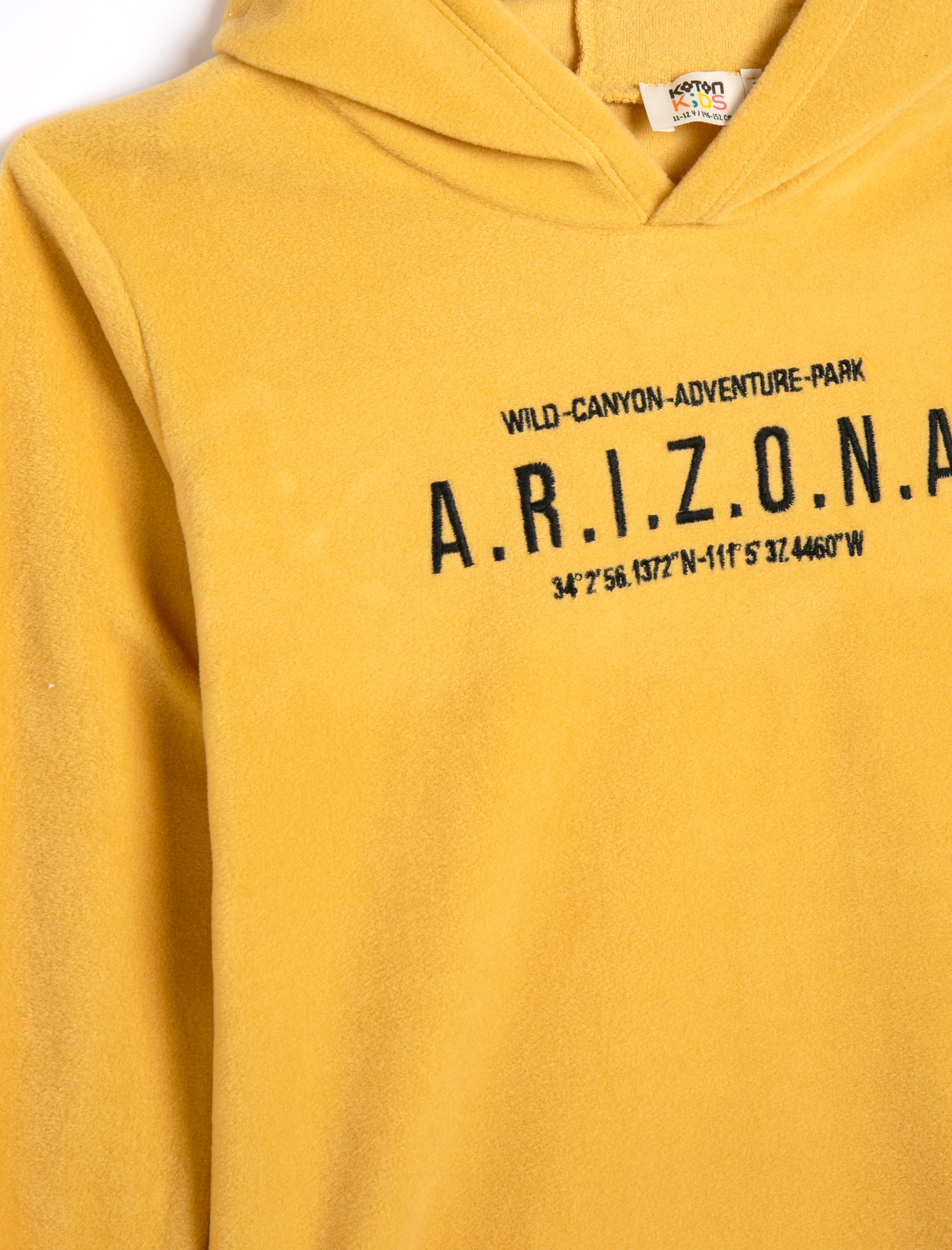  Erkek Çocuk Kapşonlu Sweatshirt California Baskılı Şardonlu