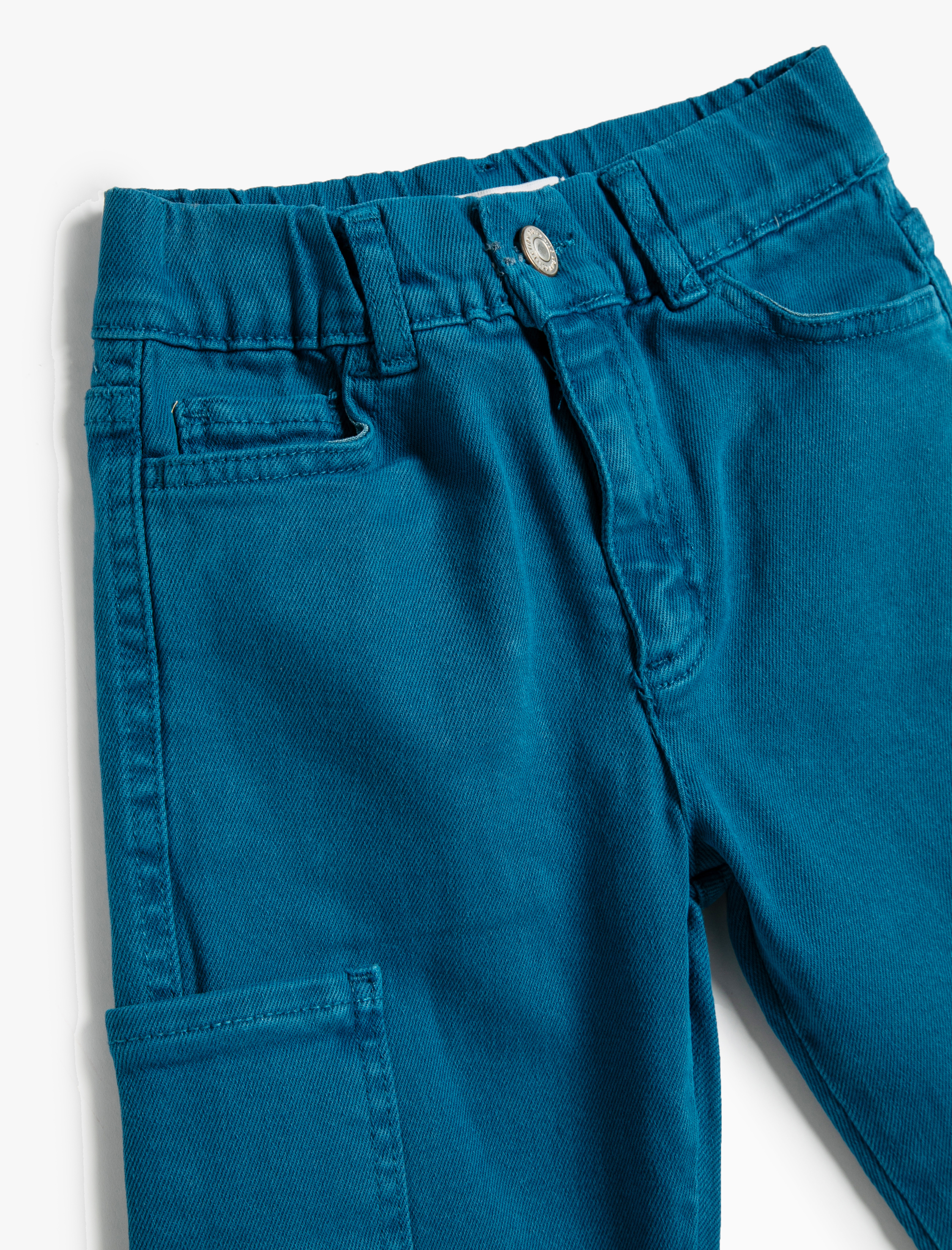  Erkek Çocuk Jogger Kot Pantolon Cepli Pamuklu Beli Lastikli - Jogger Jeans