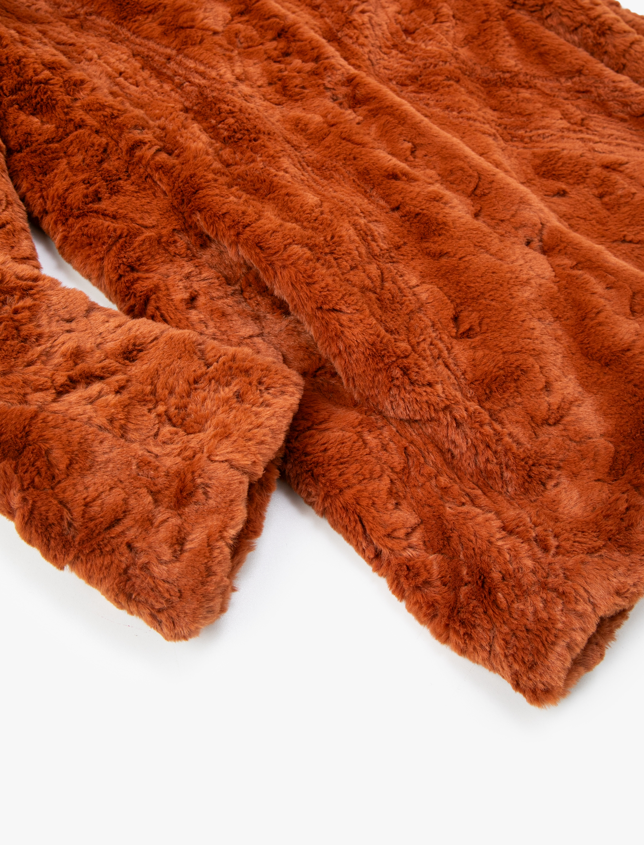   Peluş Mont Dik Yaka Cep Detaylı Astarlı