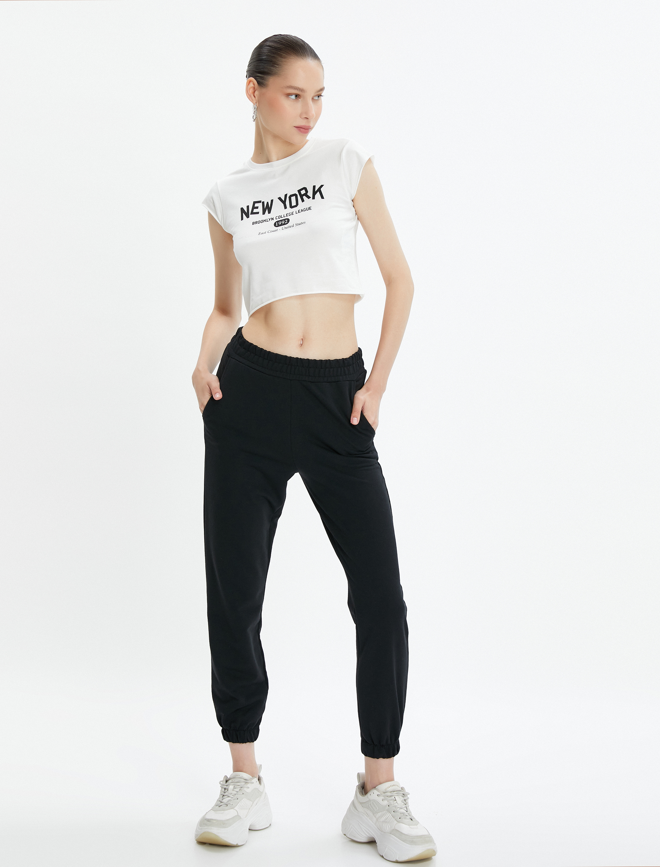   Basic Jogger Eşofman Altı  Beli Bağlamalı Cepli