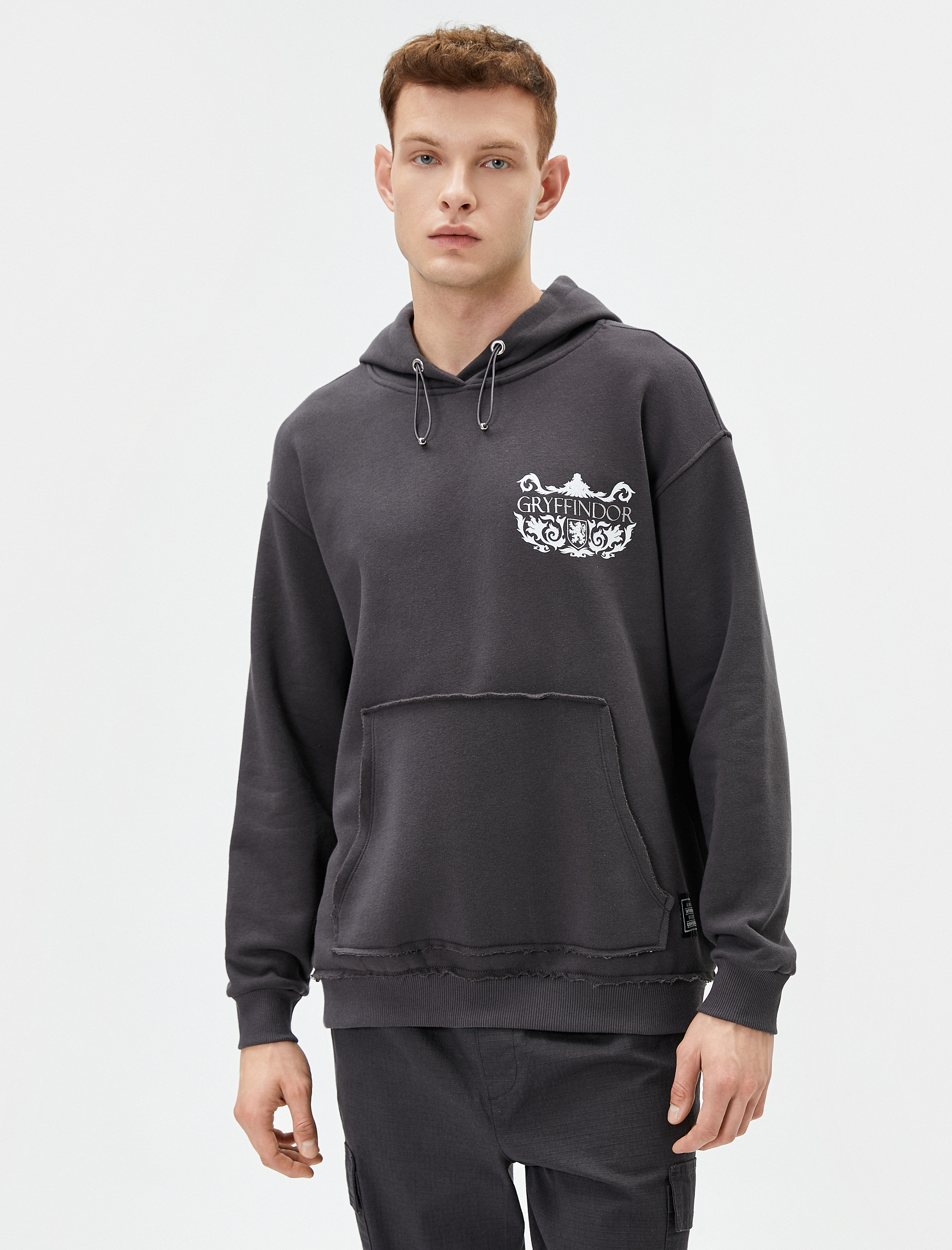   Harry Potter Oversize Kanguru Cepli Hoodie Lisanslı Baskılı  Şardonlu
