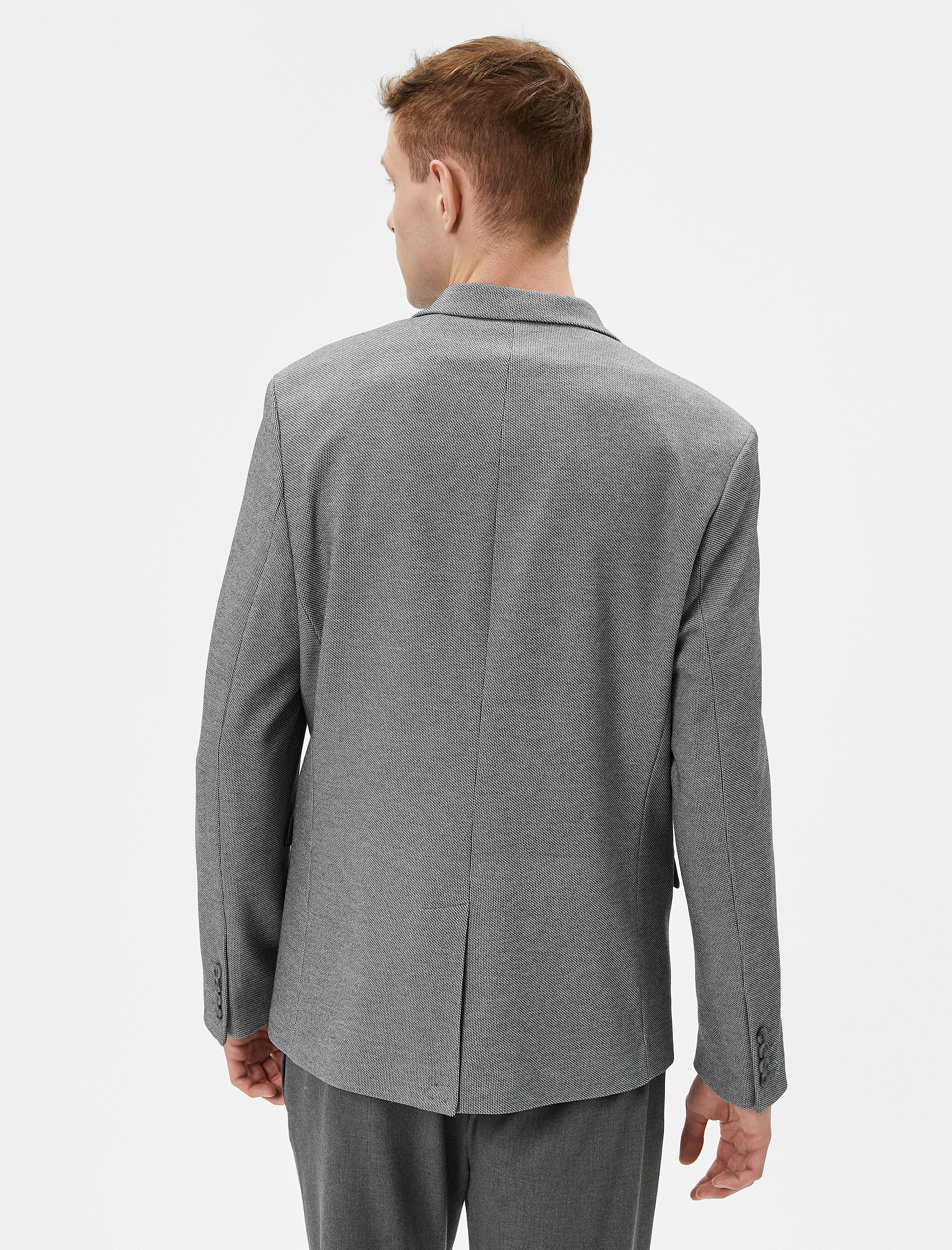   Blazer Ceket Slim Fit Düğmeli Cep Detaylı