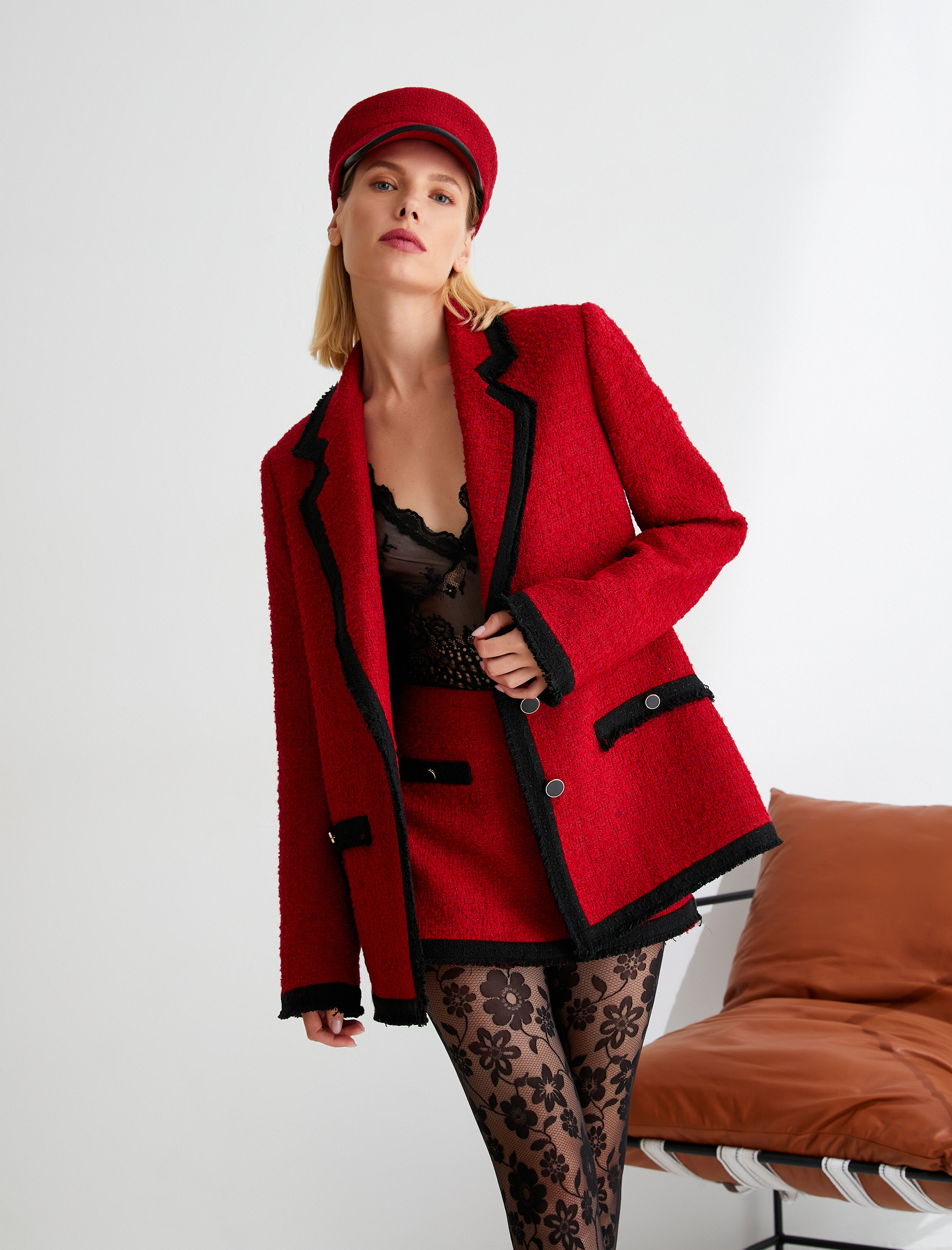   Blazer Tüvit Ceket Düğmeli Regular Fit