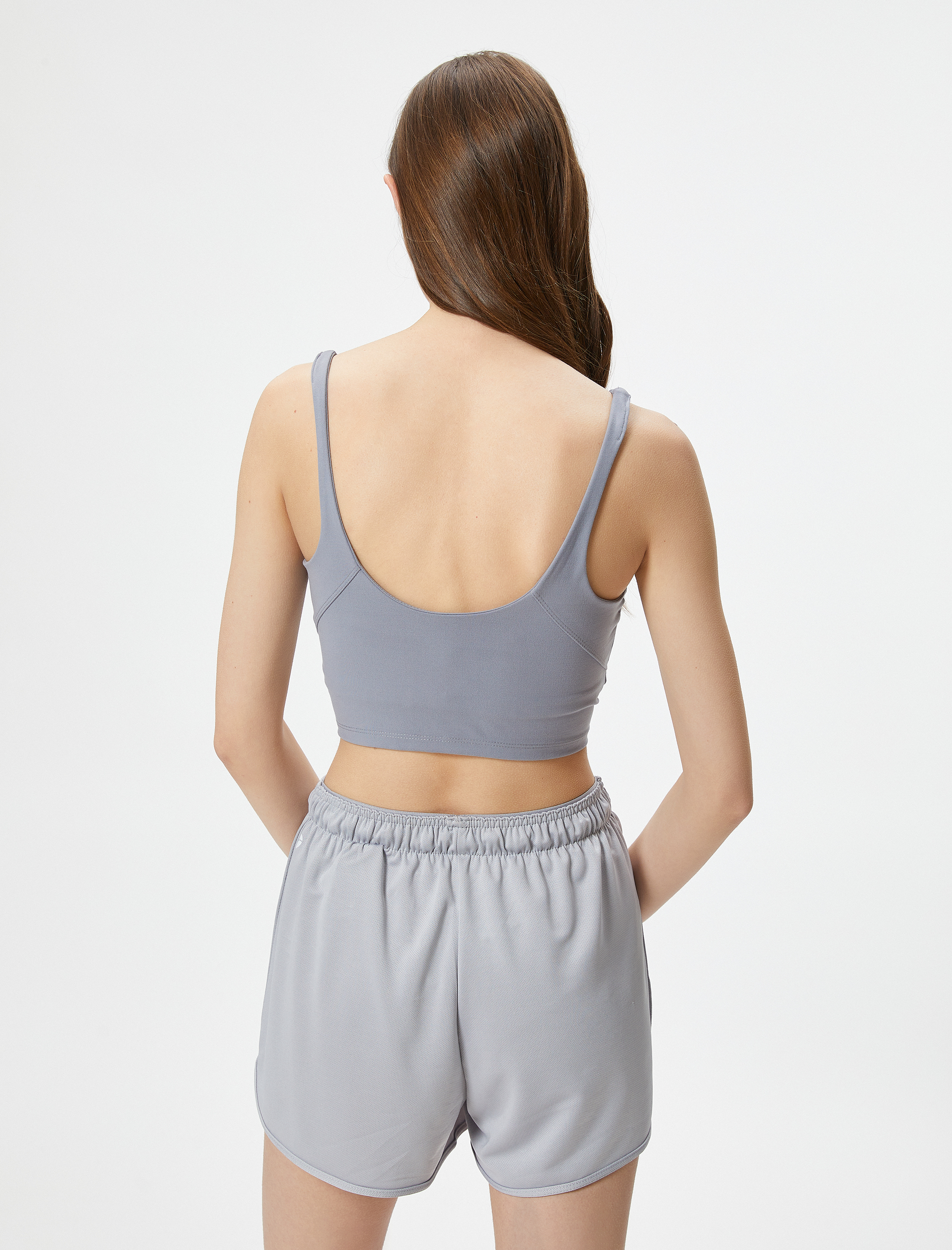   Yarım Atlet Sütyen Kapsız U Yaka Slim Fit