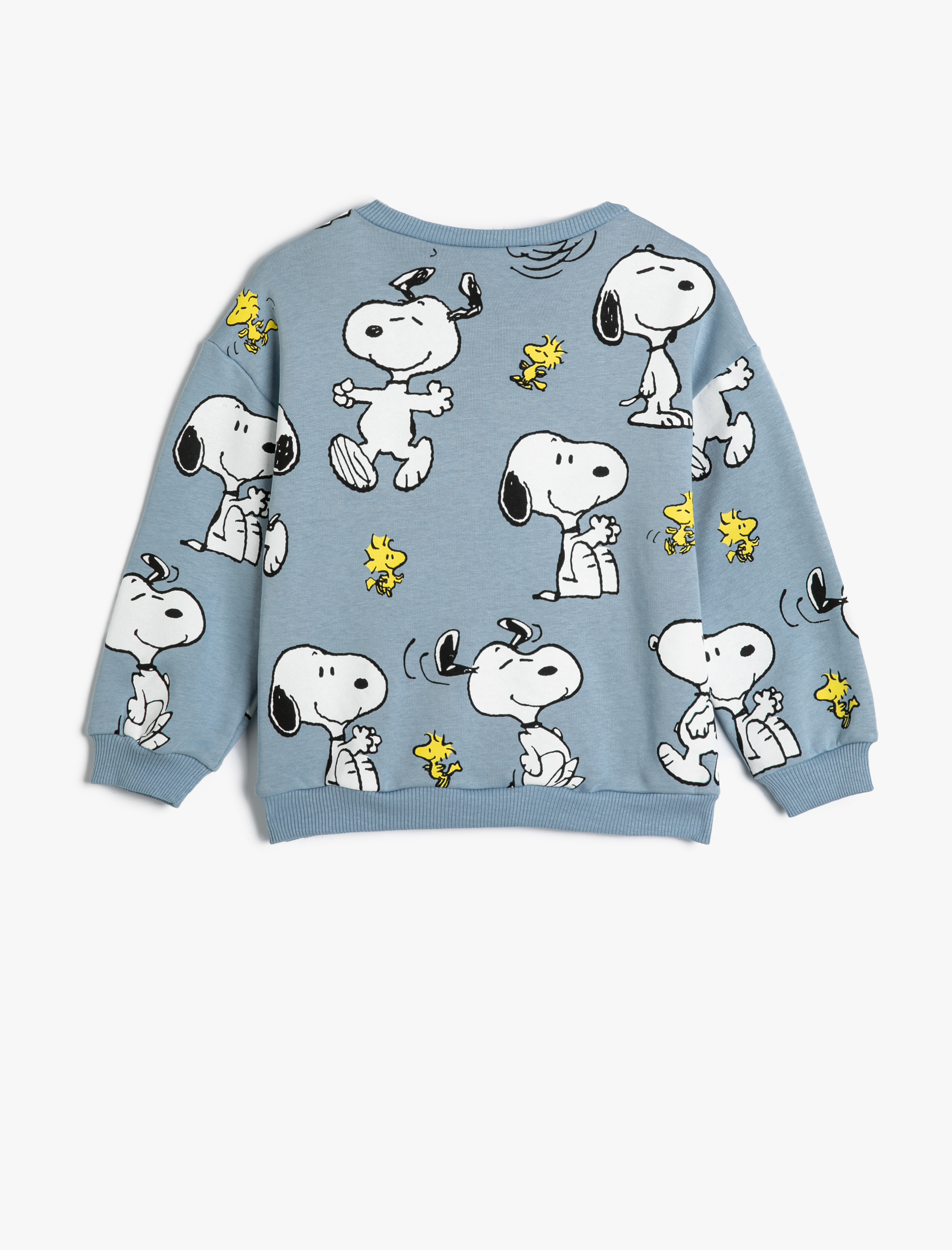  Erkek Bebek Snoopy Sweatshirt Lisanslı Uzun Kollu Bisiklet Yaka Şardonlu