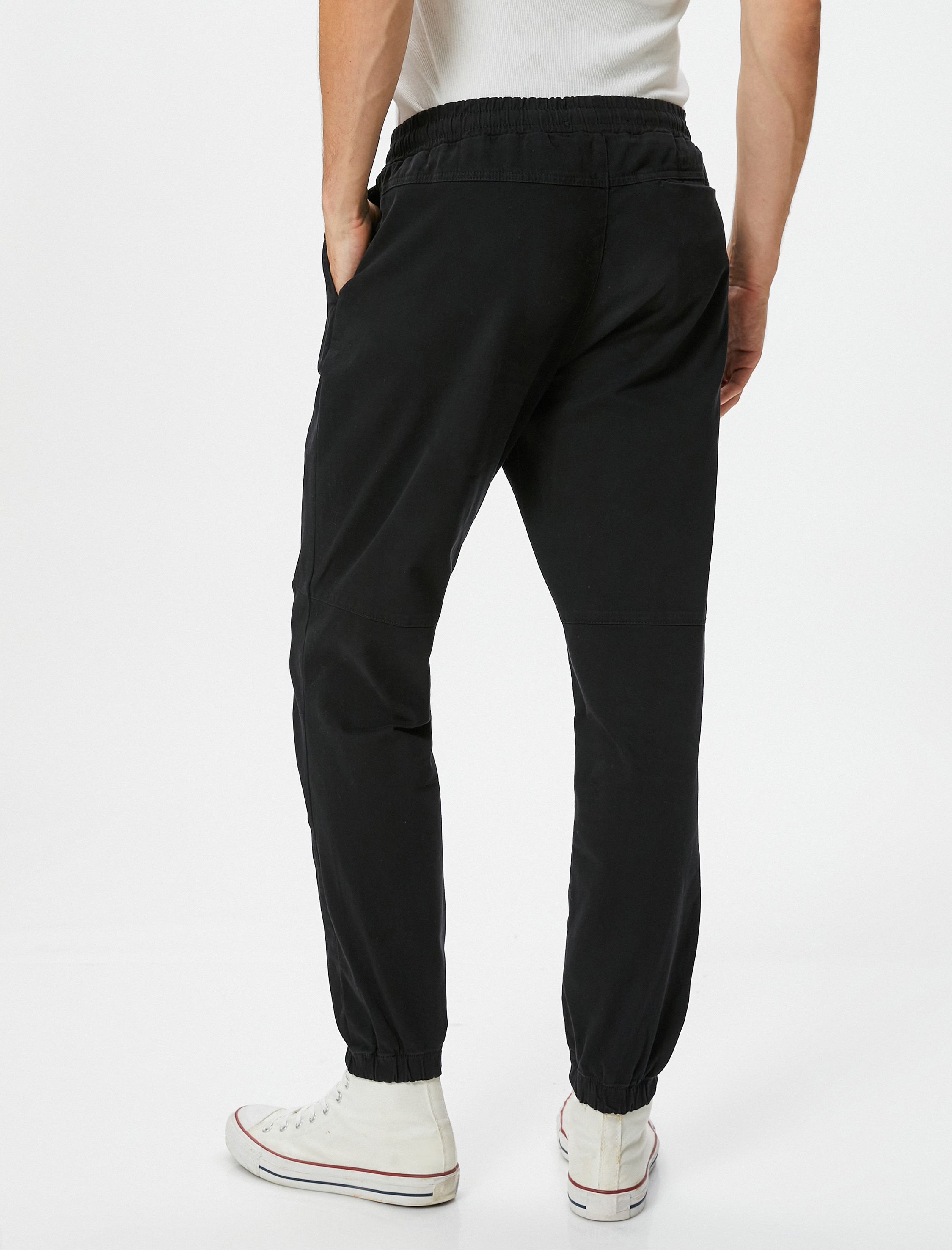   Jogger Pantolon Beli Bağcıklı Rahat Kesim Cepli
