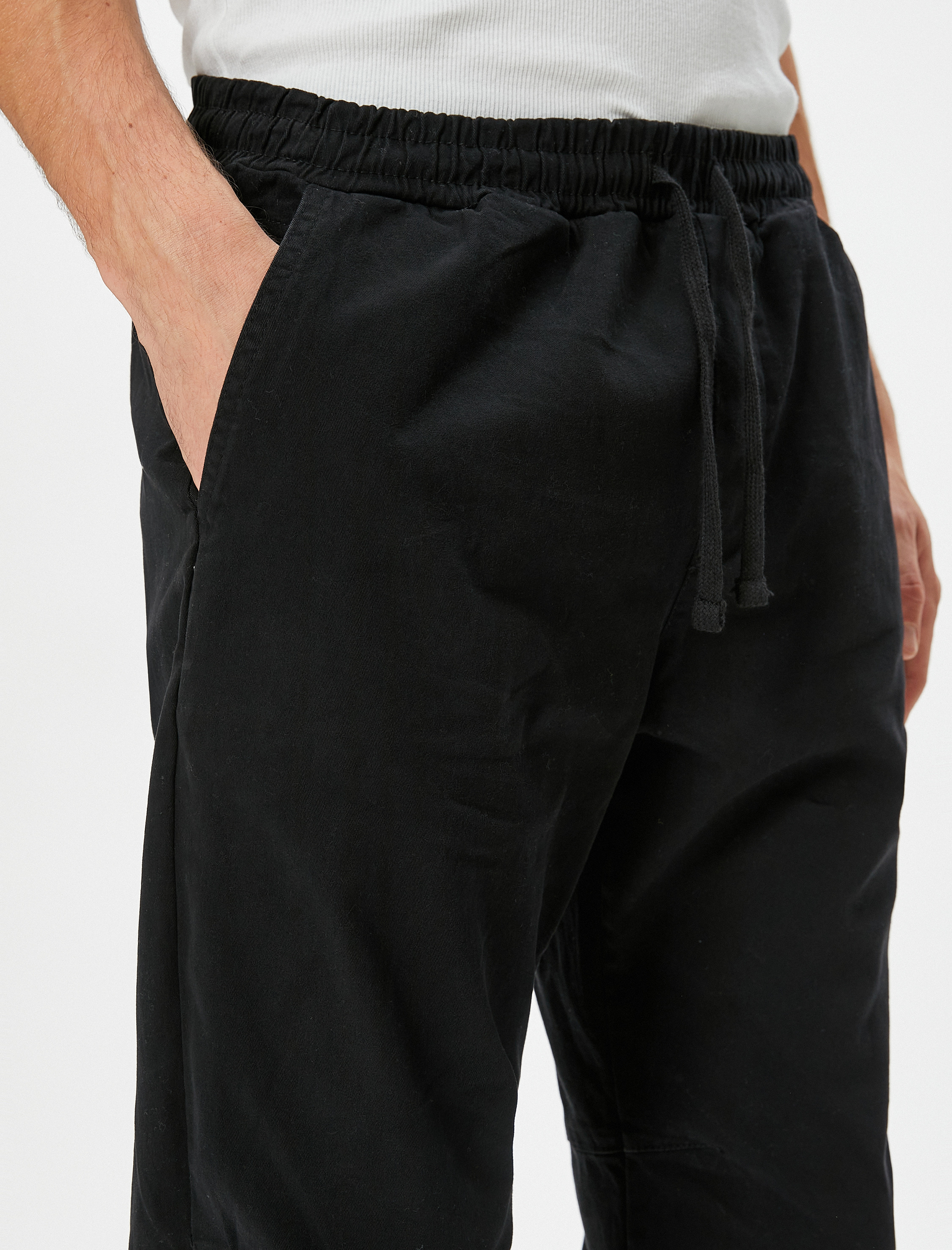   Jogger Pantolon Beli Bağcıklı Rahat Kesim Cepli