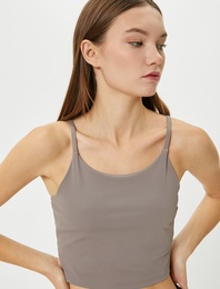 Yarım Atlet Sütyen Spor İnce Askılı Slim Fit