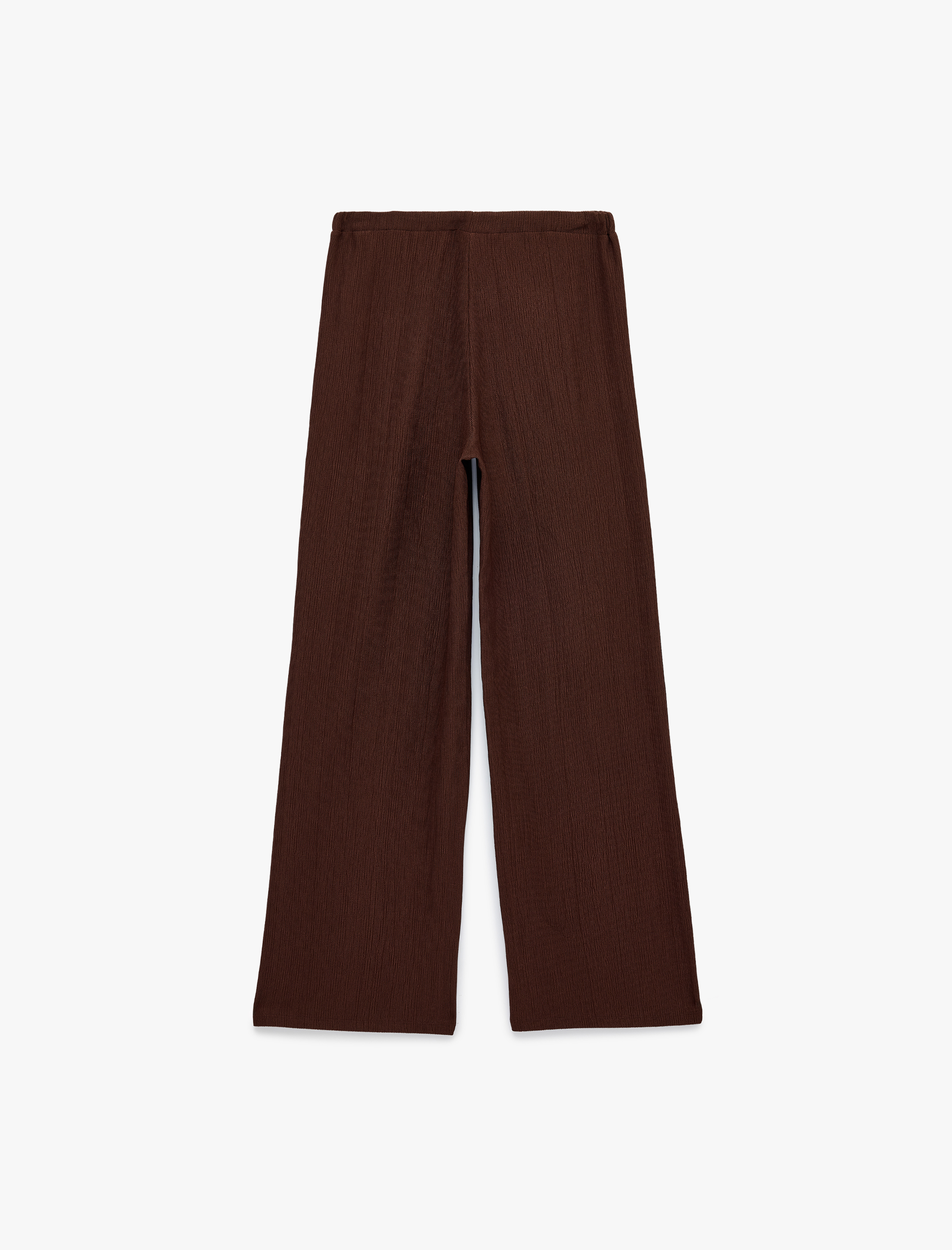   Normal Bel Cepli Bağcıklı Geniş Paça Pantolon