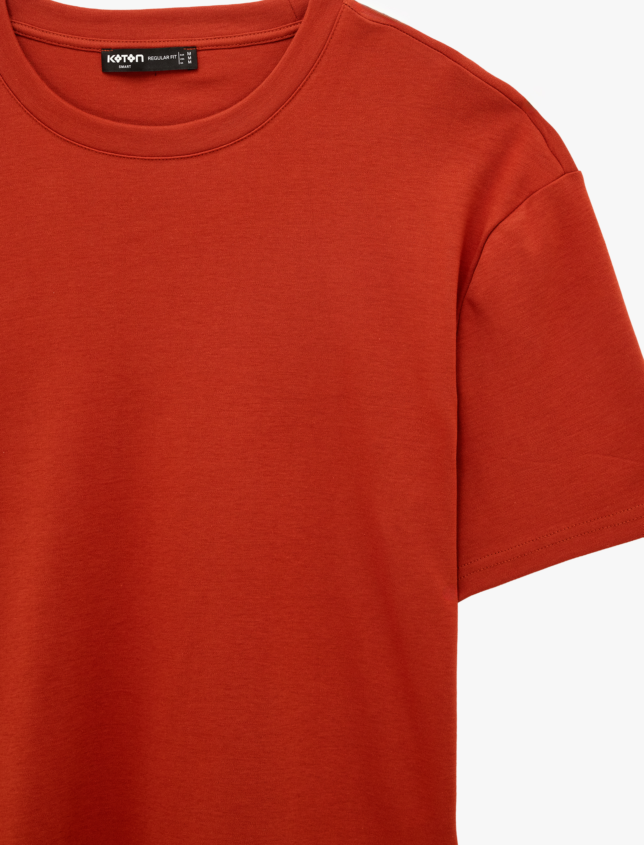   Pamuklu Bisiklet Yaka Kısa Kollu Basic Oversize Tişört
