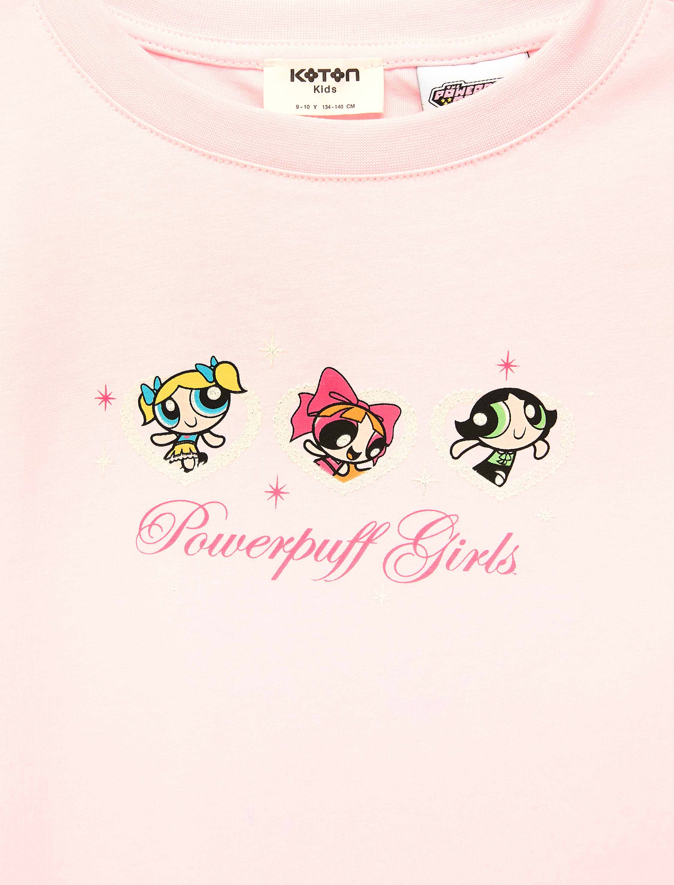  Kız Çocuk Powerpuff Girls Baskılı Pamuklu Kısa Kollu Lisanslı Tişört