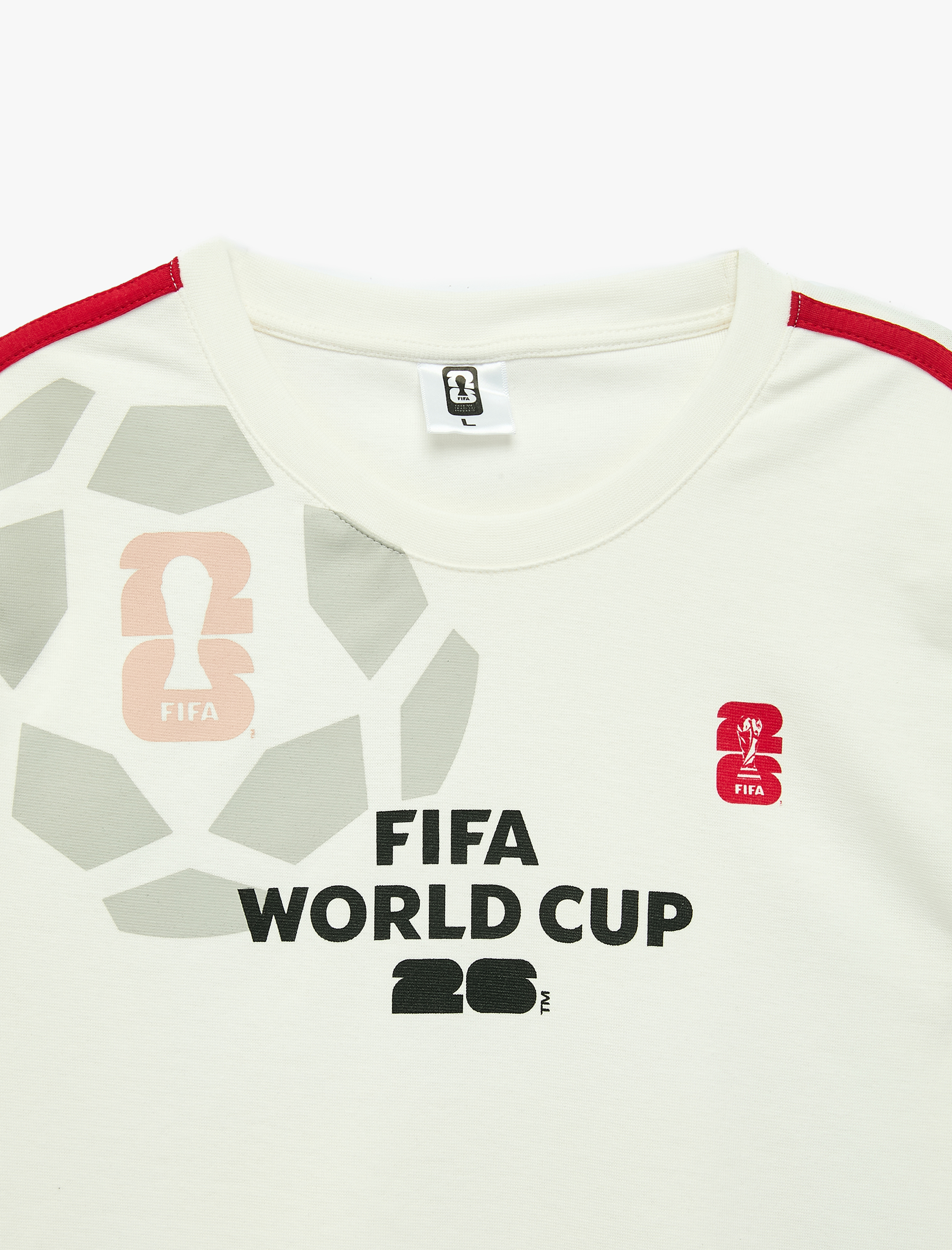   Bisiklet Yaka Kısa Kollu Baskılı 2026 FIFA Dünya Kupası Tişörtü