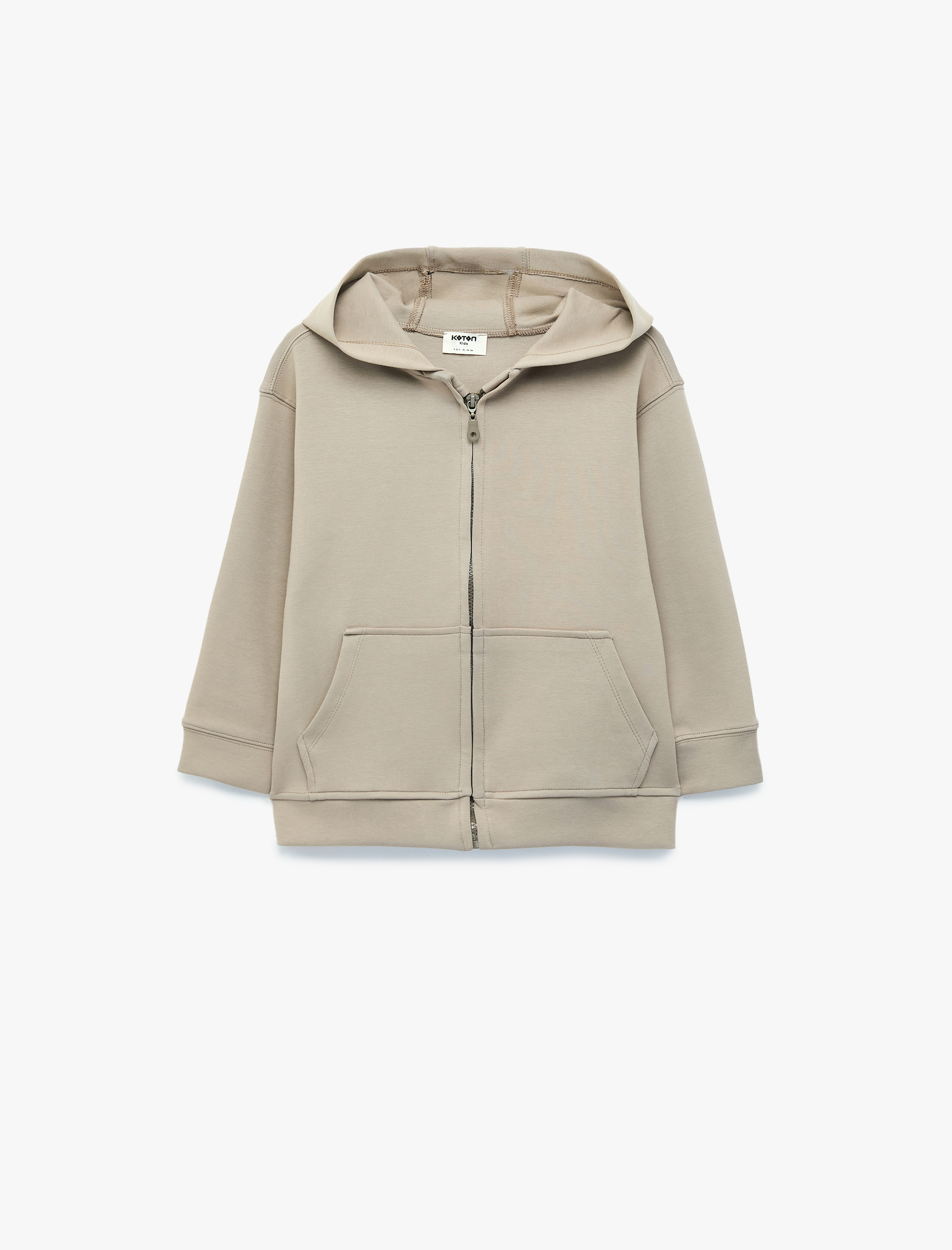  Erkek Çocuk Pamuklu Uzun Kollu Kapşonlu Fermuarlı Sweatshirt