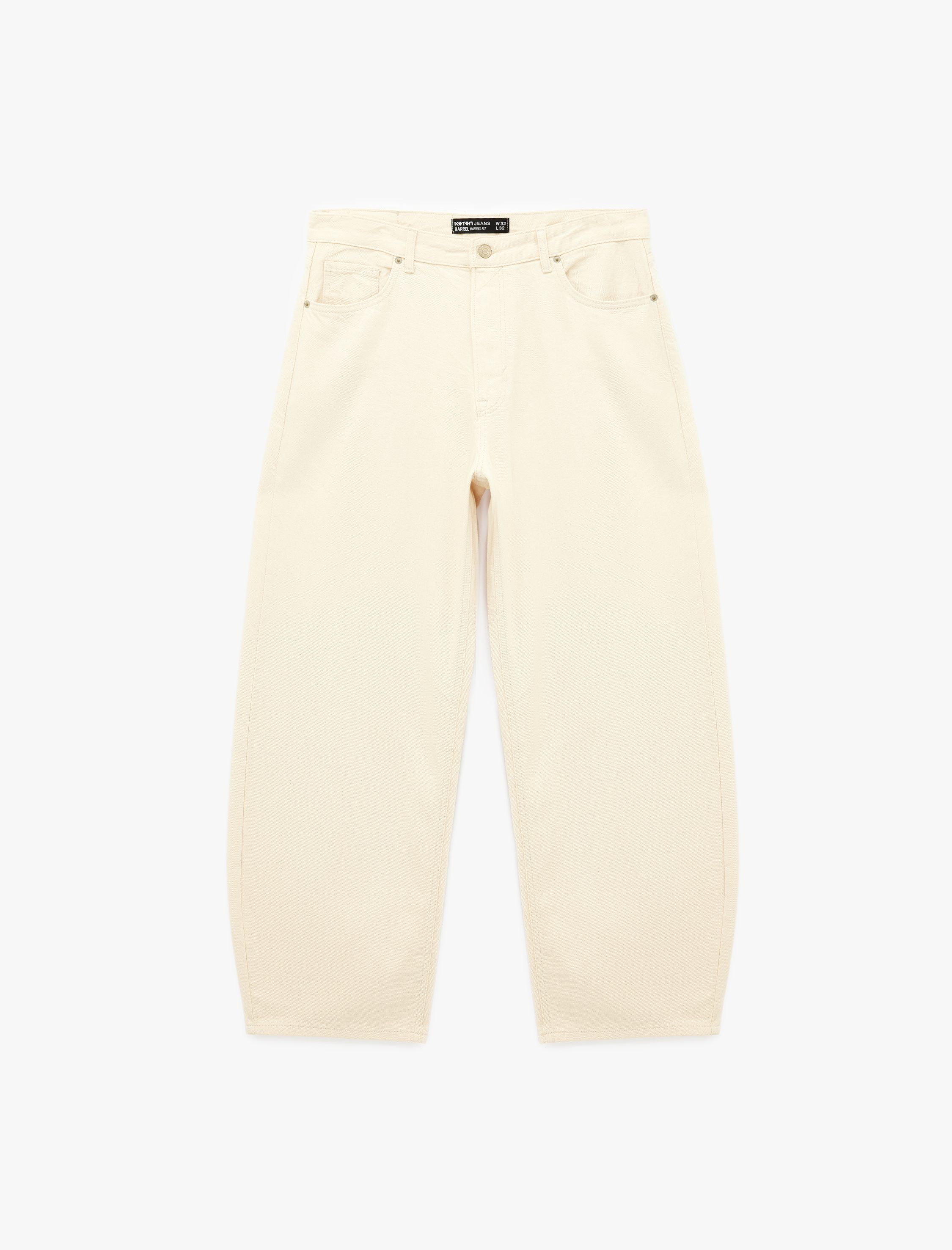   Pamuklu Bol Normal Bel Cepli Oversize Barrel Fit Jean Pantolon