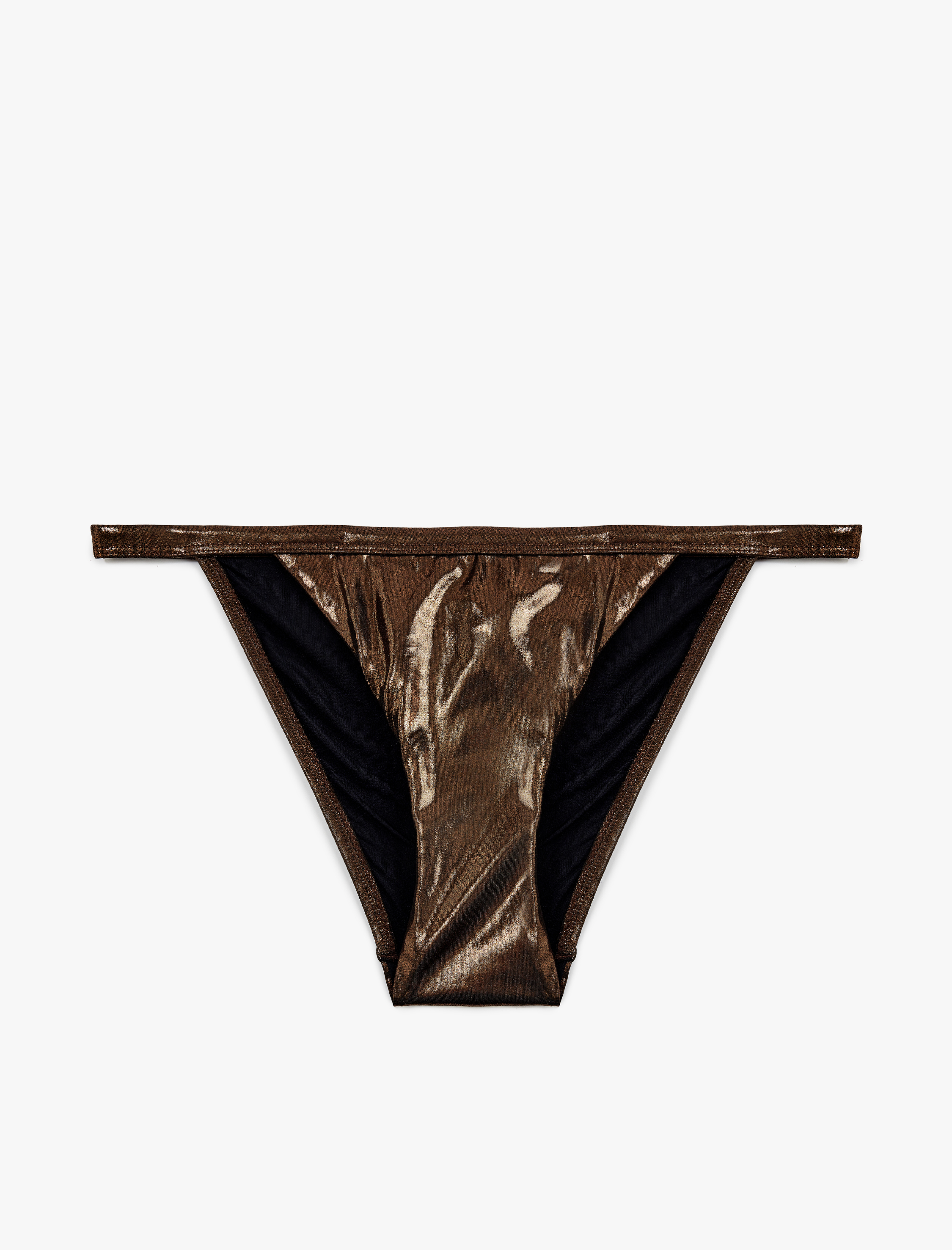   Varak Baskılı İpli Parlak Bikini Altı