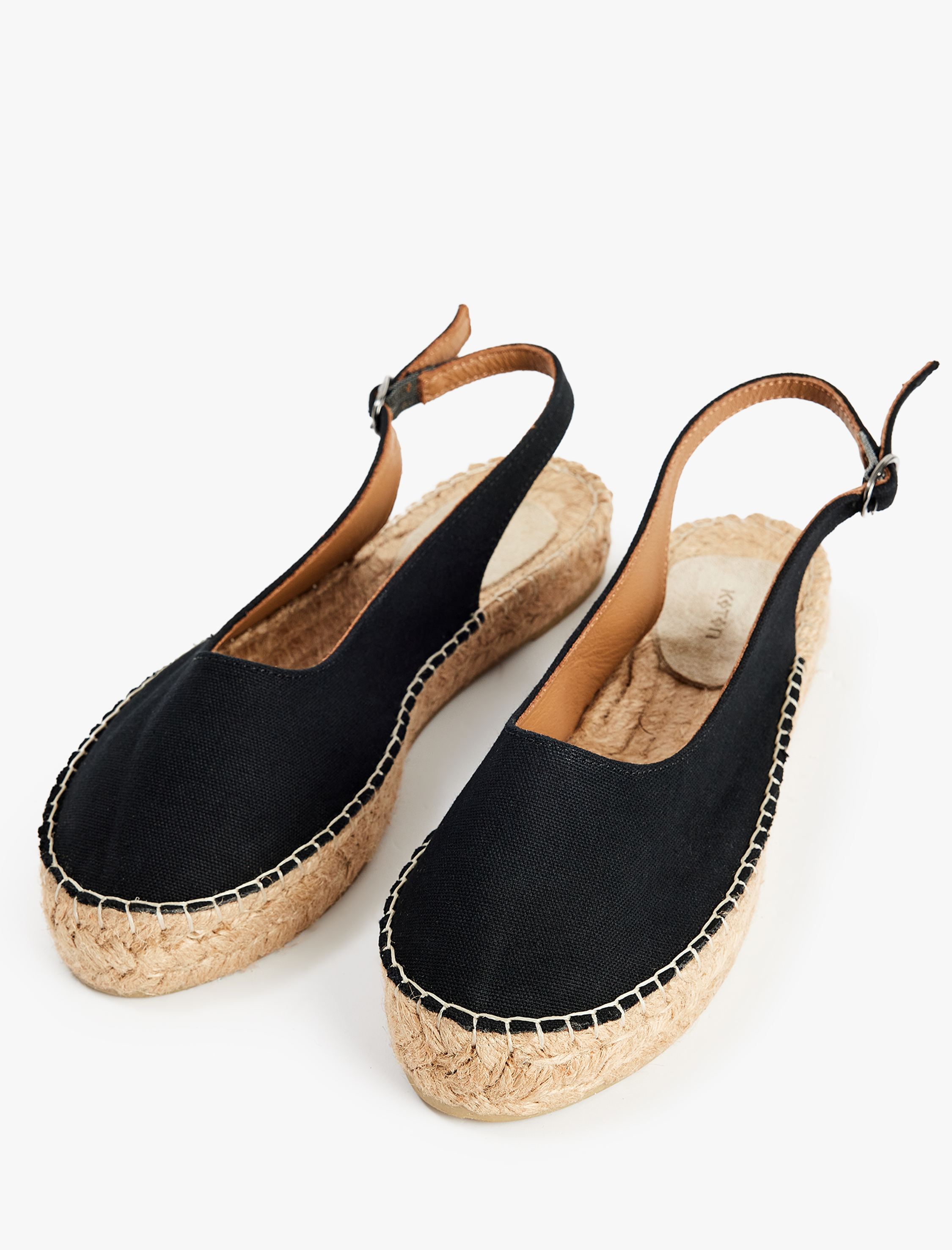 Kadın Hasır Tabanlı Toka Detaylı Sandalet