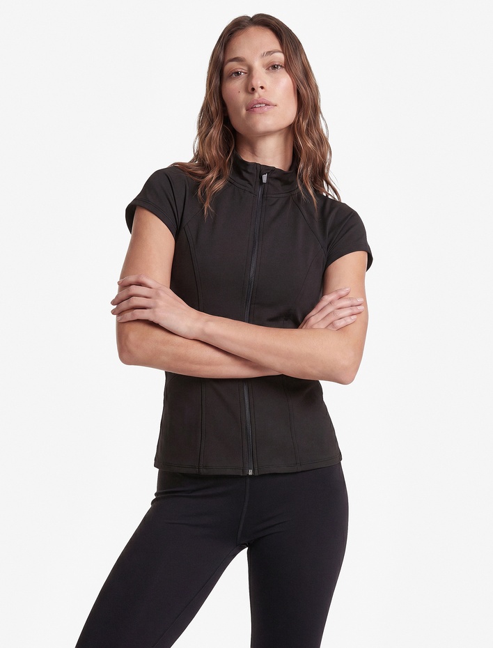  Fermuarlı Dikiş Detaylı Slim Fit Dik Yaka Spor Yelek