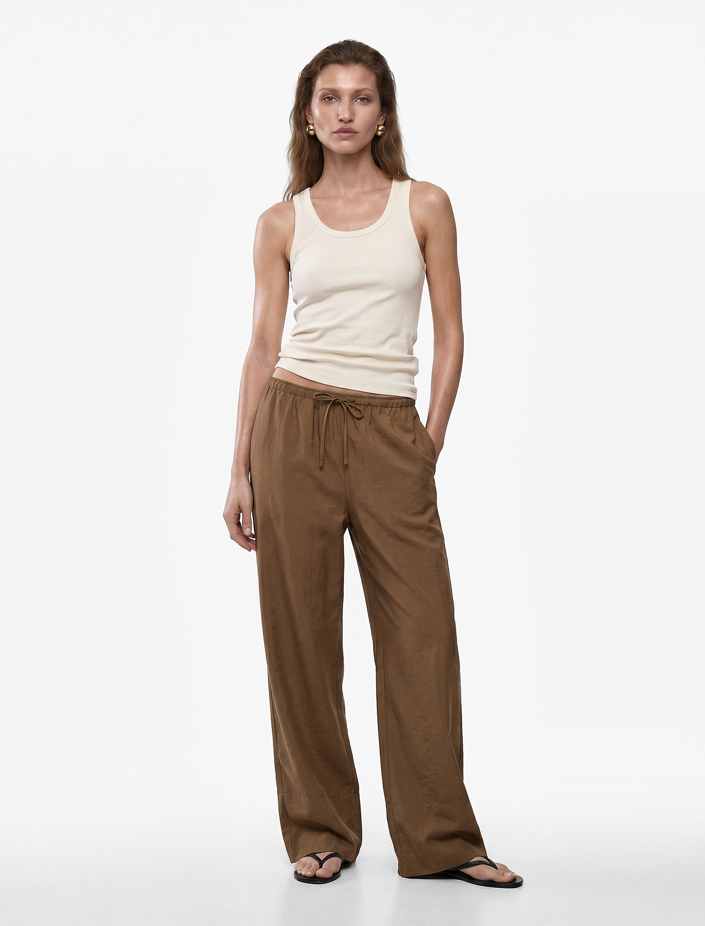   Pamuklu Kaşkorse Slim Fit U Yaka Fitilli Atlet
