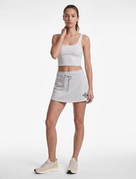 Beli Bağcıklı Slim Fit Nakışlı Mini Spor Şort Etek