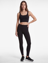 Yüksek Bel İnterlok Kumaş Slim Fit Spor Tayt