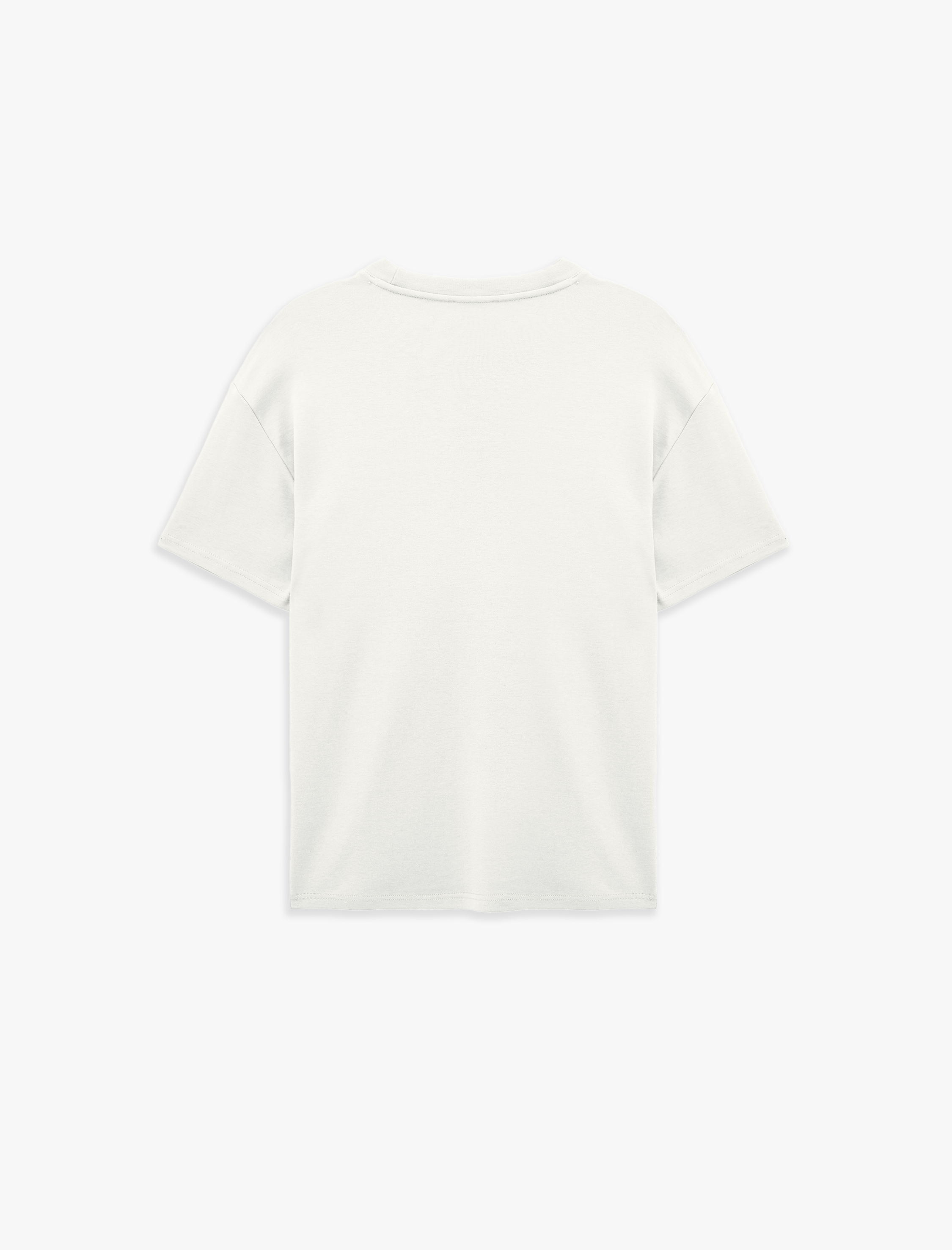   Pamuklu Bisiklet Yaka Kısa Kollu Basic Oversize Tişört