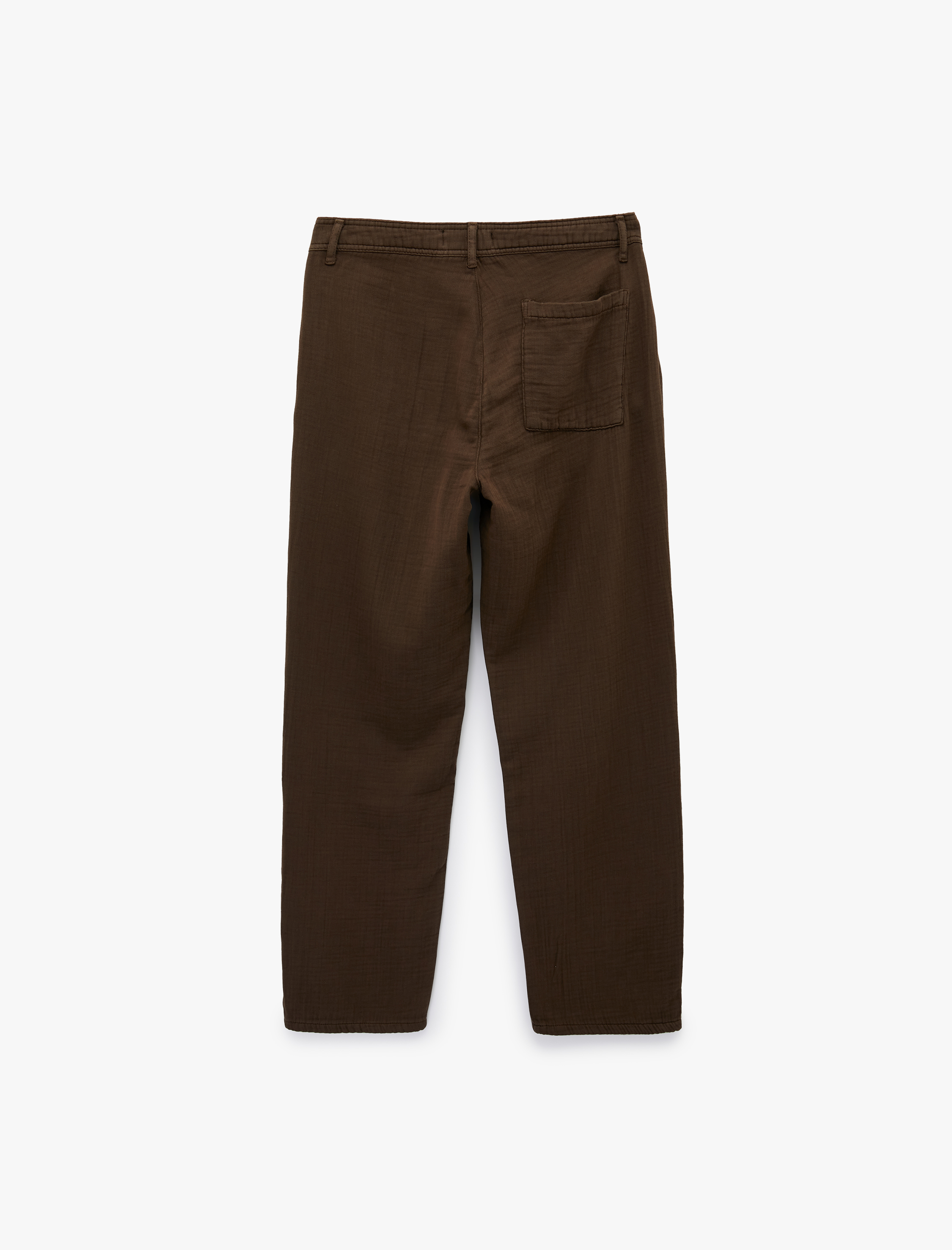   Pamuklu Cepli Straight Fit Beli Bağcıklı Düğmeli Pantolon