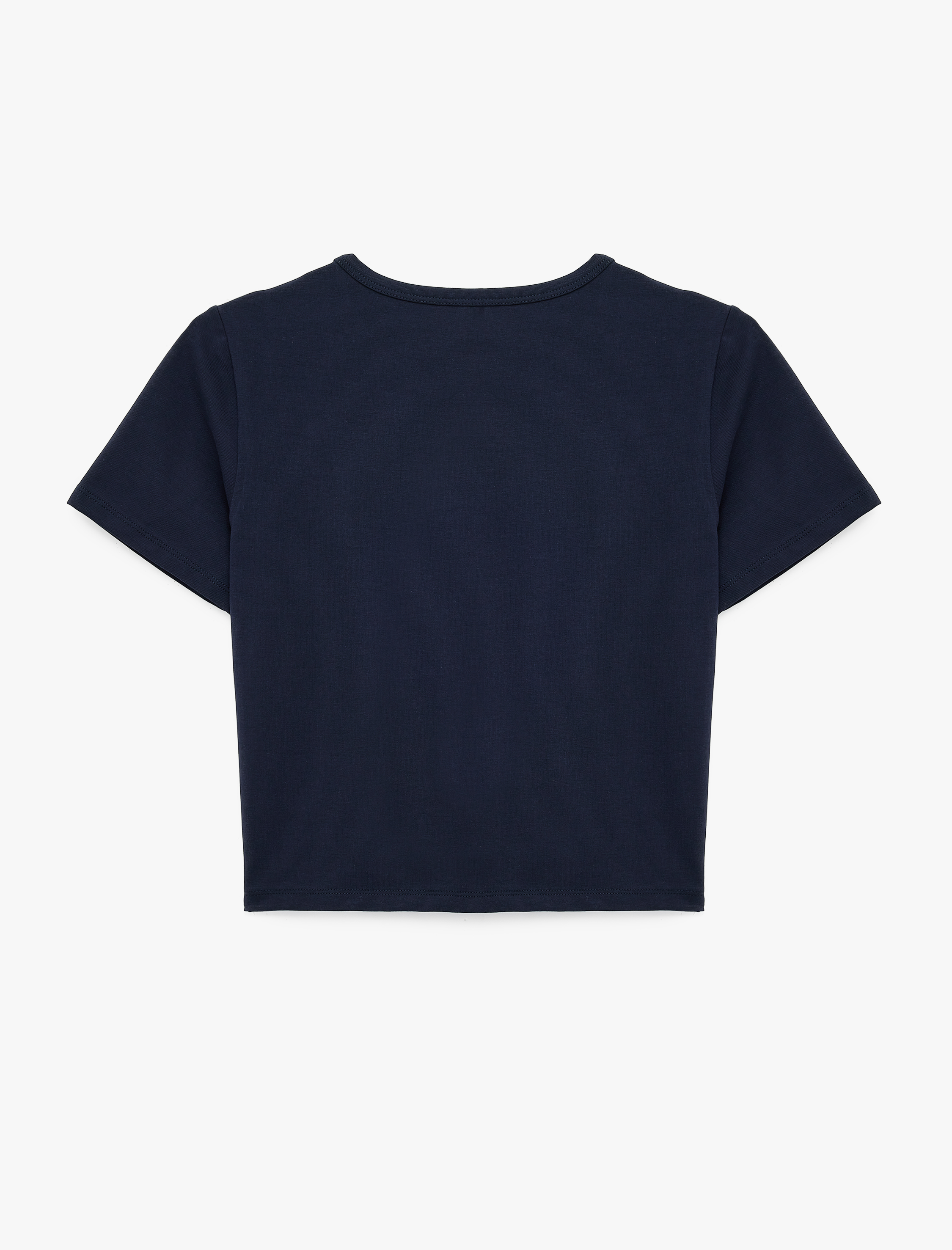   Slim Fit Kısa Kollu Pamuklu Bisiklet Yaka Spor Tişört