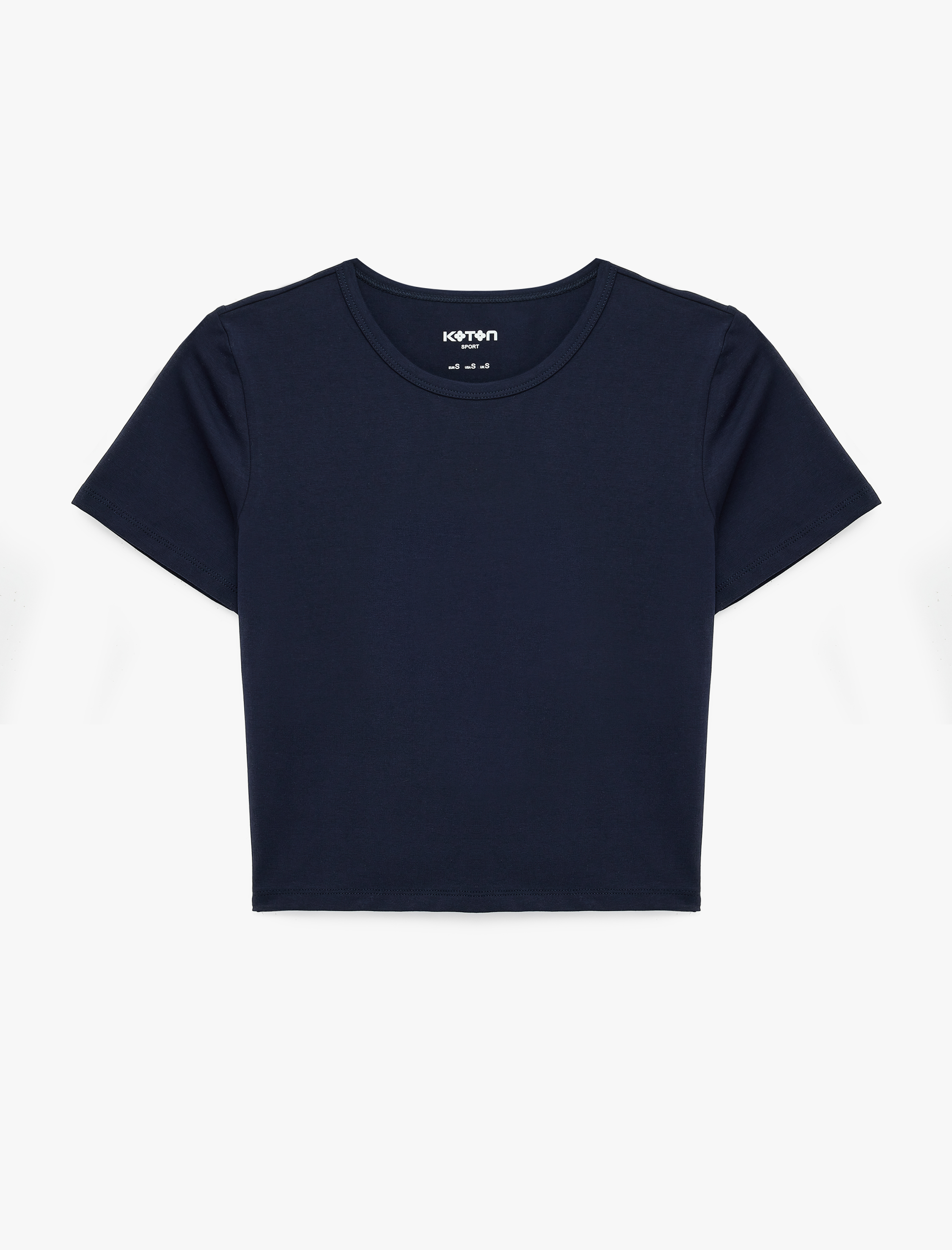   Slim Fit Kısa Kollu Pamuklu Bisiklet Yaka Spor Tişört