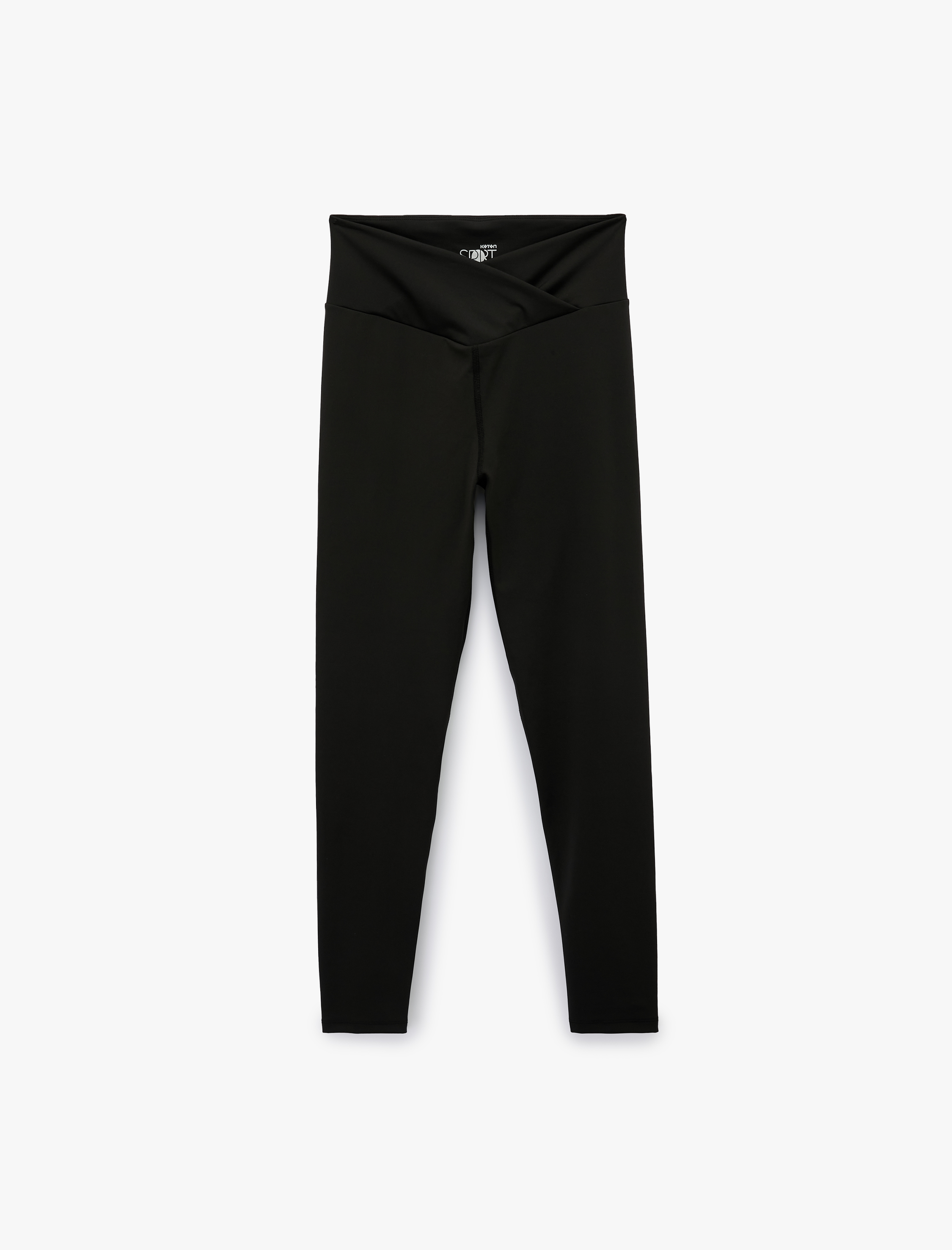   Yüksek Bel Slim Fit Kemer Detaylı Spor Tayt