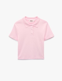 Pamuklu Slim Fit Kısa Kollu Düğmeli Polo Yaka Tişört