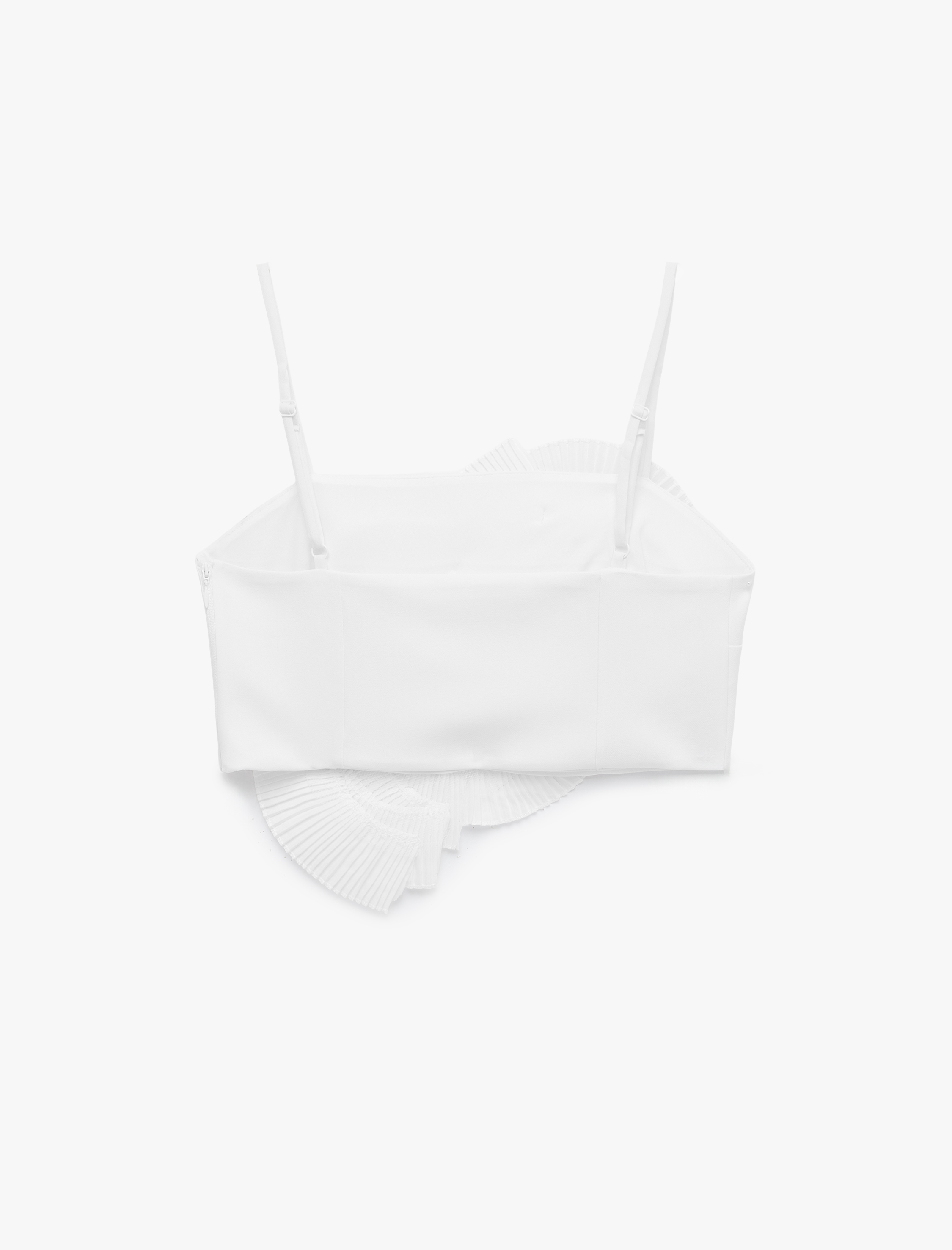   Koton X Sibil Çetinkaya - Slim Fit Kat Kat Gül Aplike Detaylı İp Askılı Crop Top