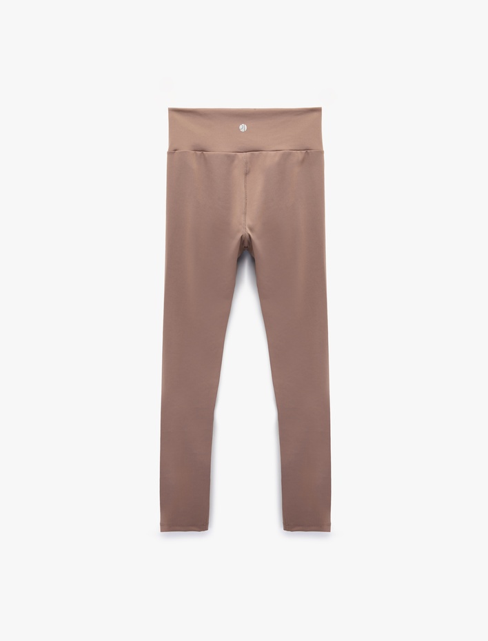  Yüksek Bel Slim Fit Kemer Detaylı Spor Tayt