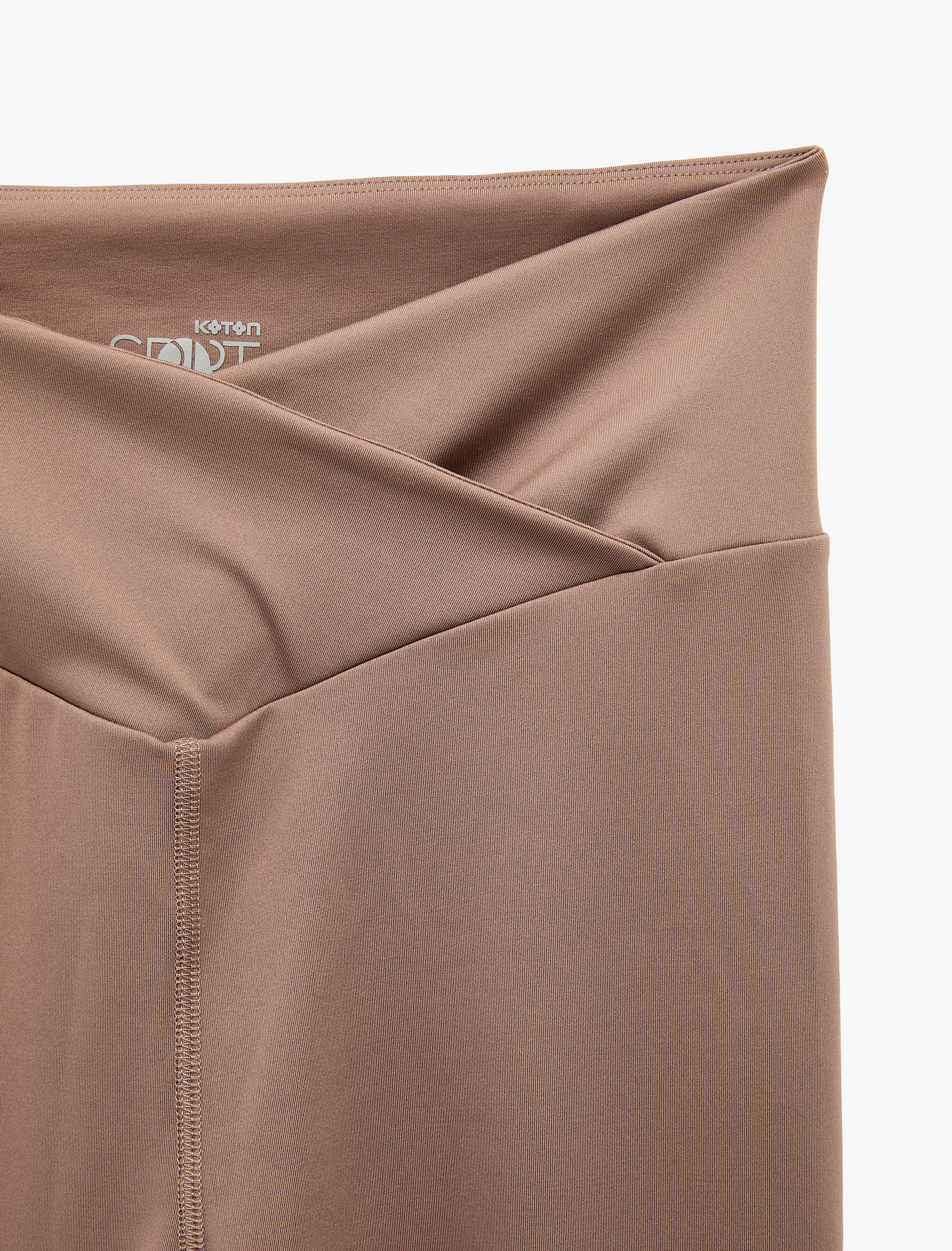   Yüksek Bel Slim Fit Kemer Detaylı Spor Tayt