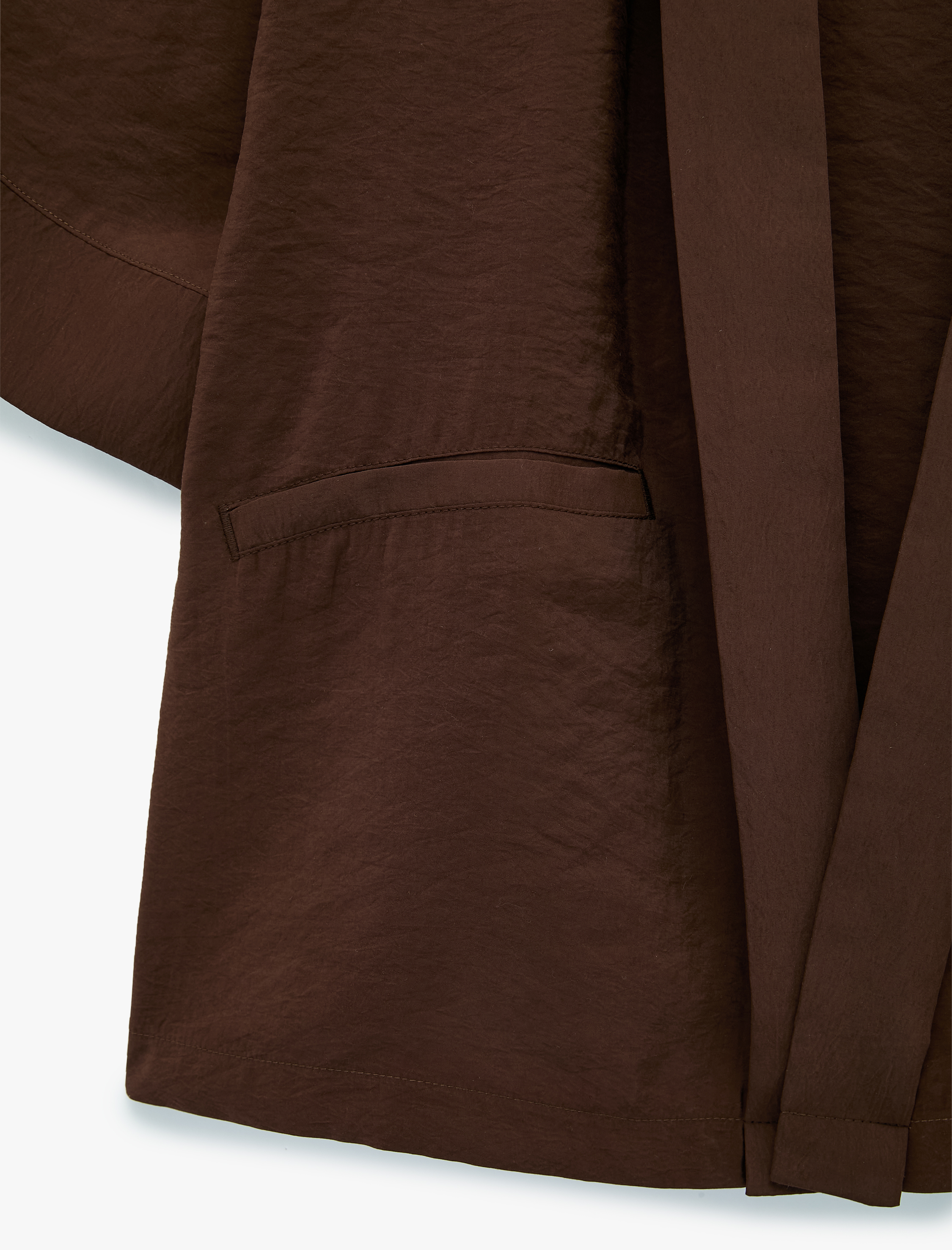   Modal Kumaş Şal Yaka Cepli Uzun Kollu Kimono Ceket
