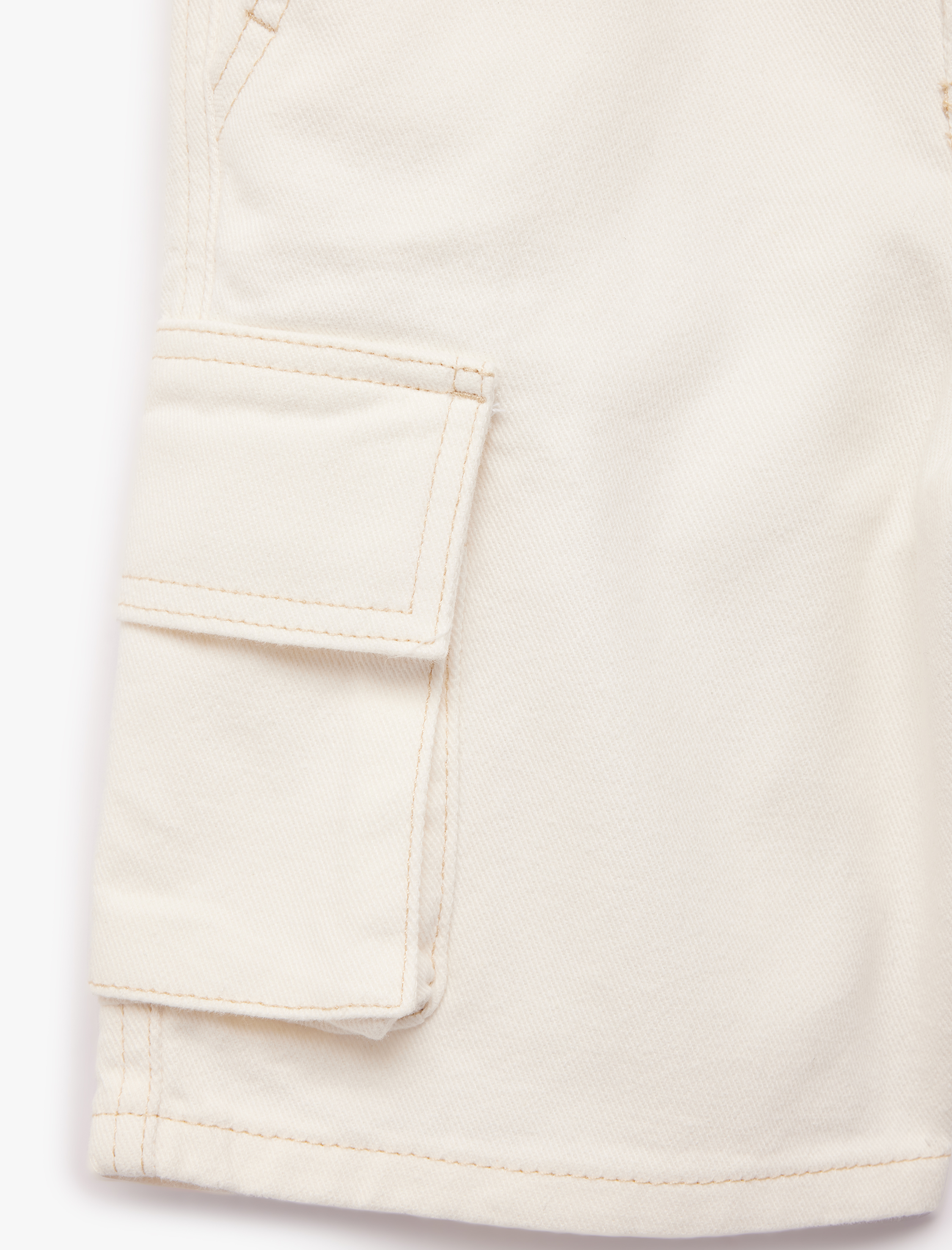  Erkek Çocuk Pamuklu Loose Fit Cep Detaylı Kargo Şort