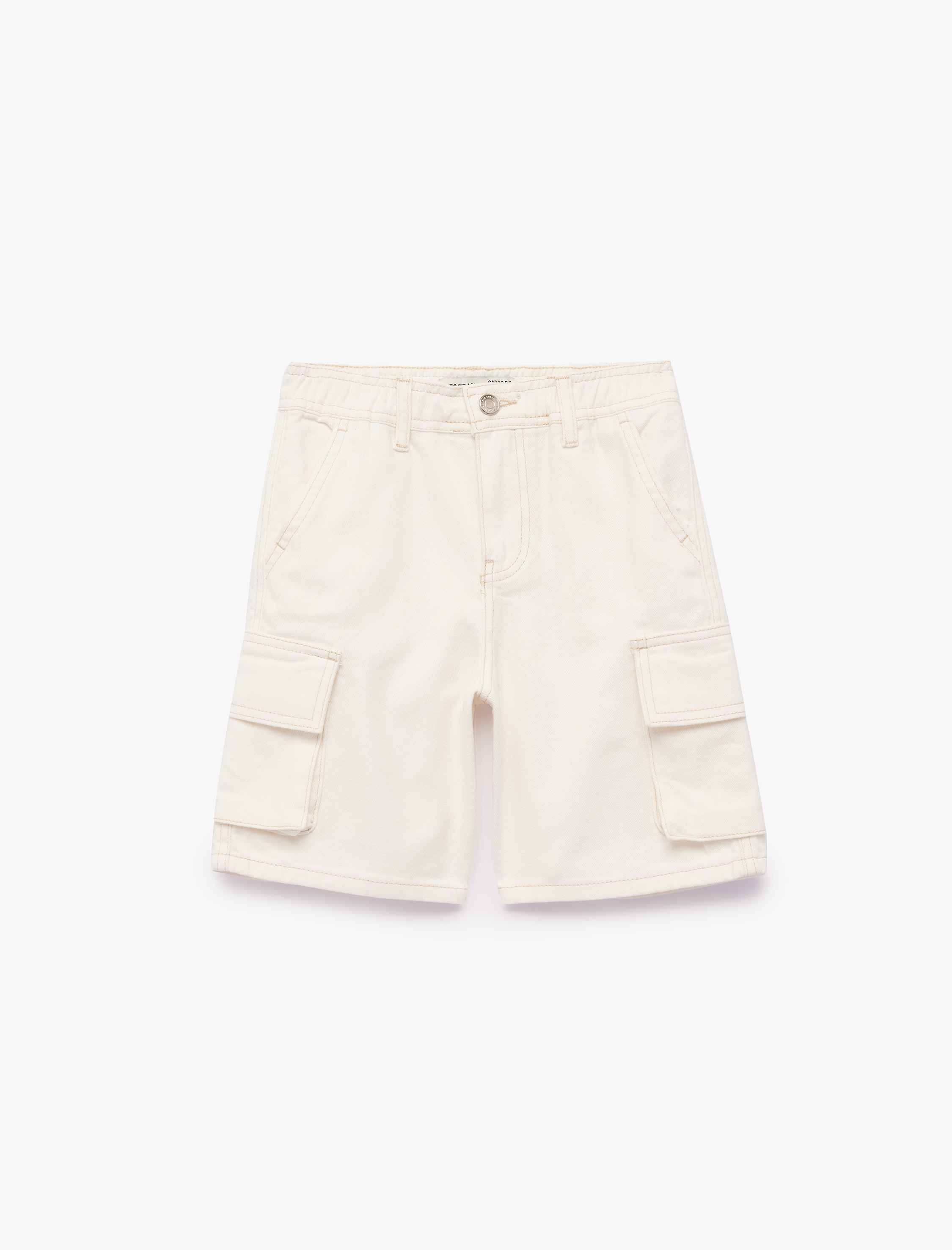  Erkek Çocuk Pamuklu Loose Fit Cep Detaylı Kargo Şort