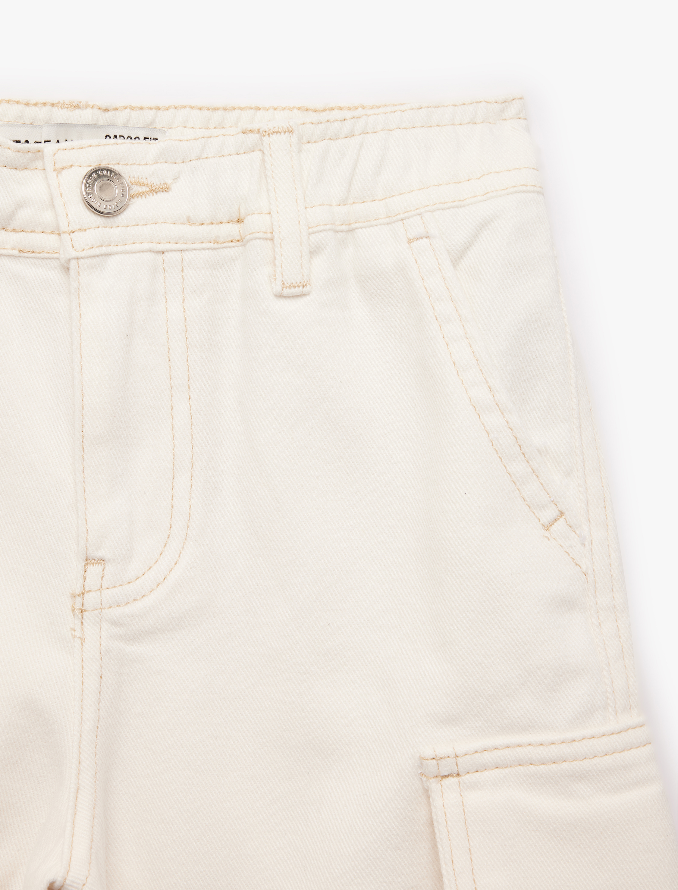  Erkek Çocuk Pamuklu Loose Fit Cep Detaylı Kargo Şort