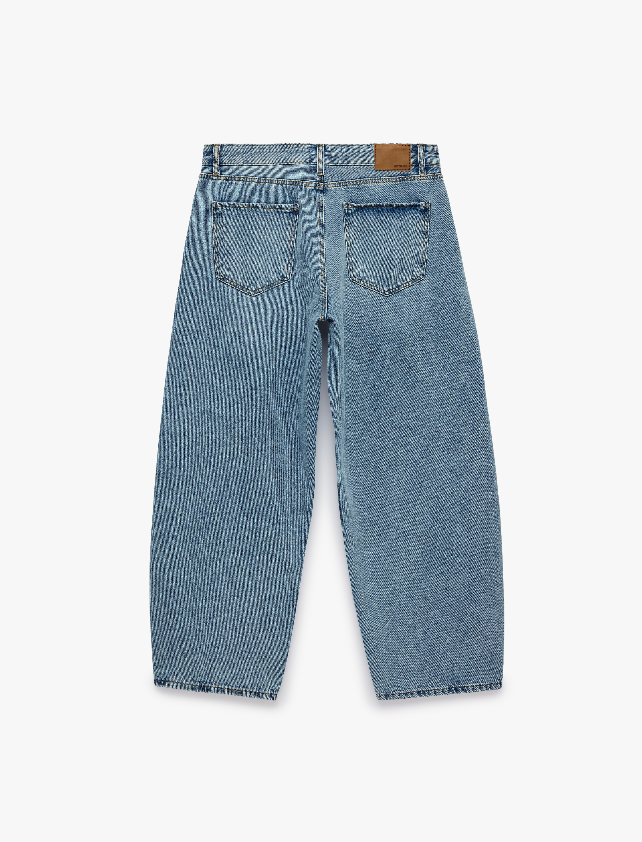   Normal Bel Pamuklu Cepli Bol Oversize Barrel Fit Jean Pantolon