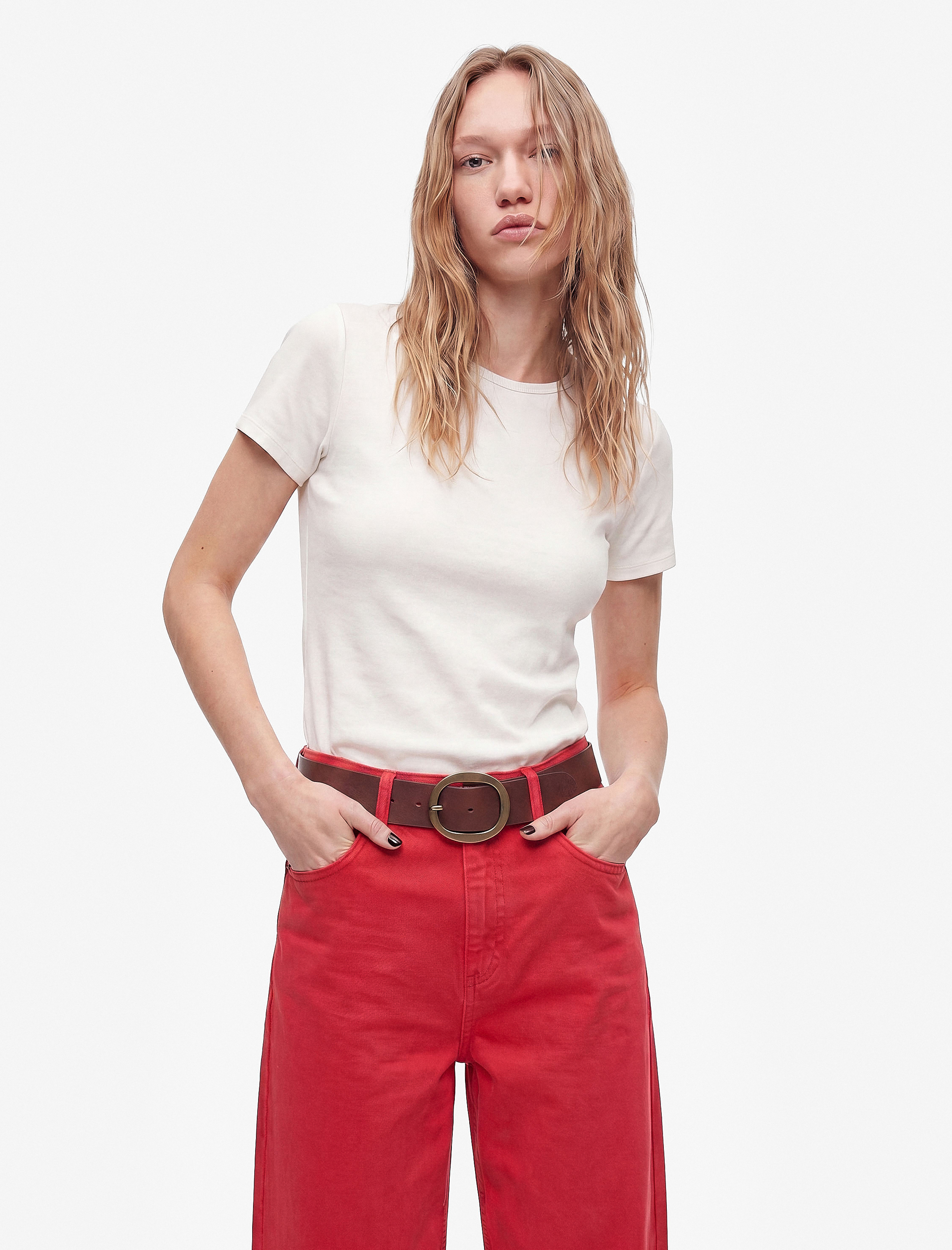   Normal Bel Rahat Kalıp Kesik Paça Jean Pantolon - Culoette Jean