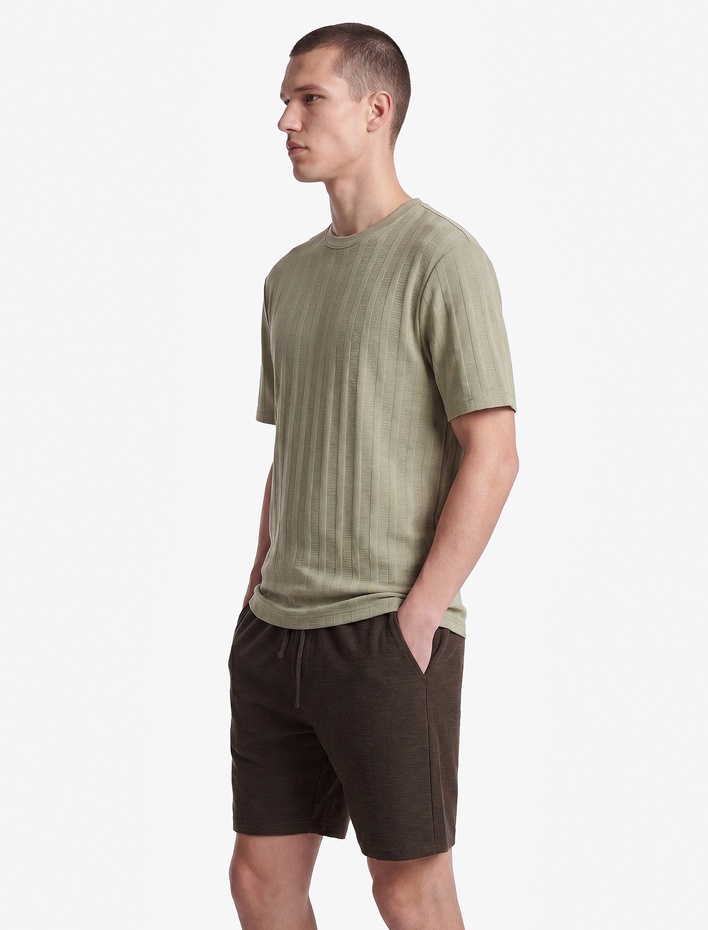  Regular Fit Cepli Bermuda Beli Bağcıklı Şort